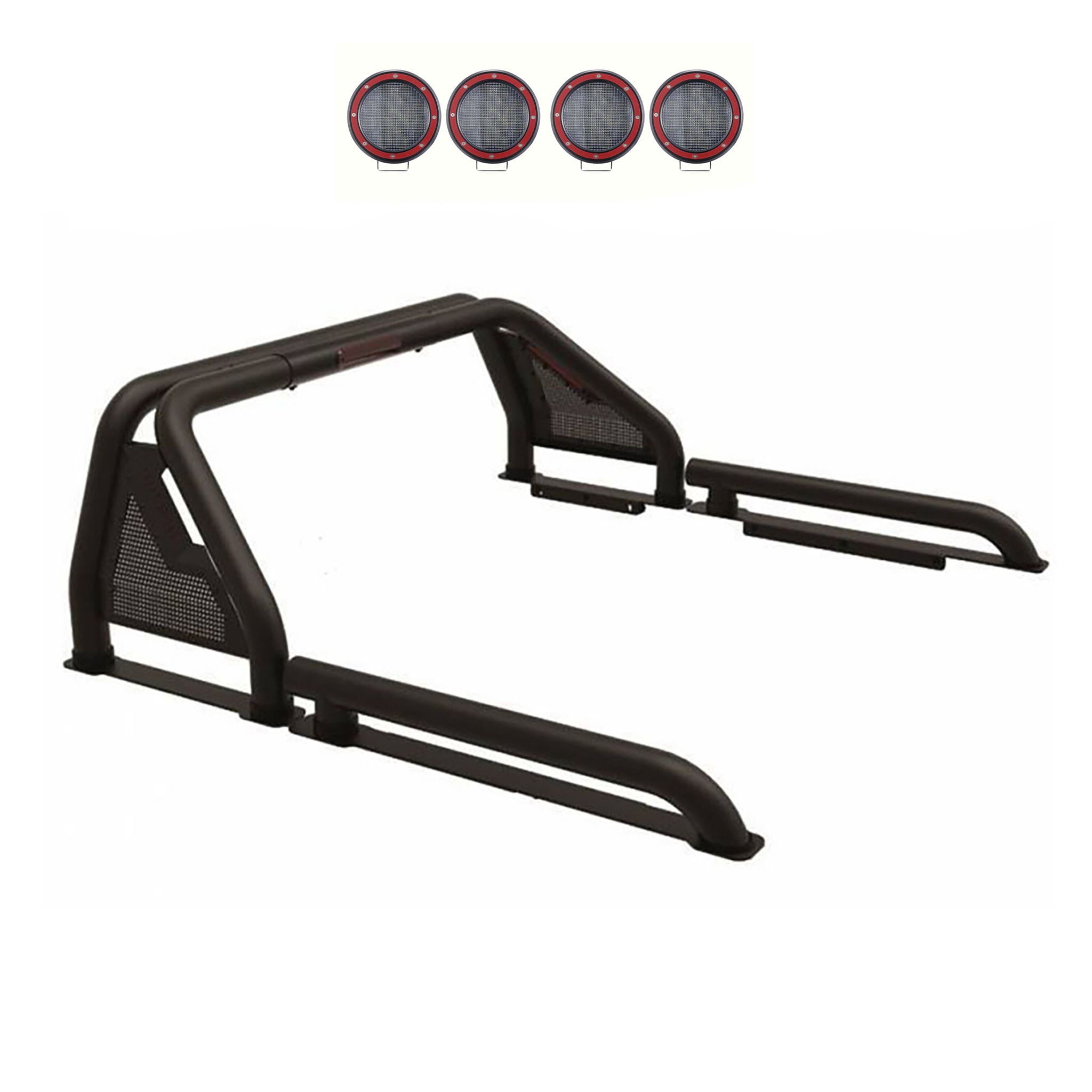 Black Horse Off Road Gladiator Roll Bar Kit Black Steel GLRB-07B-PLFR