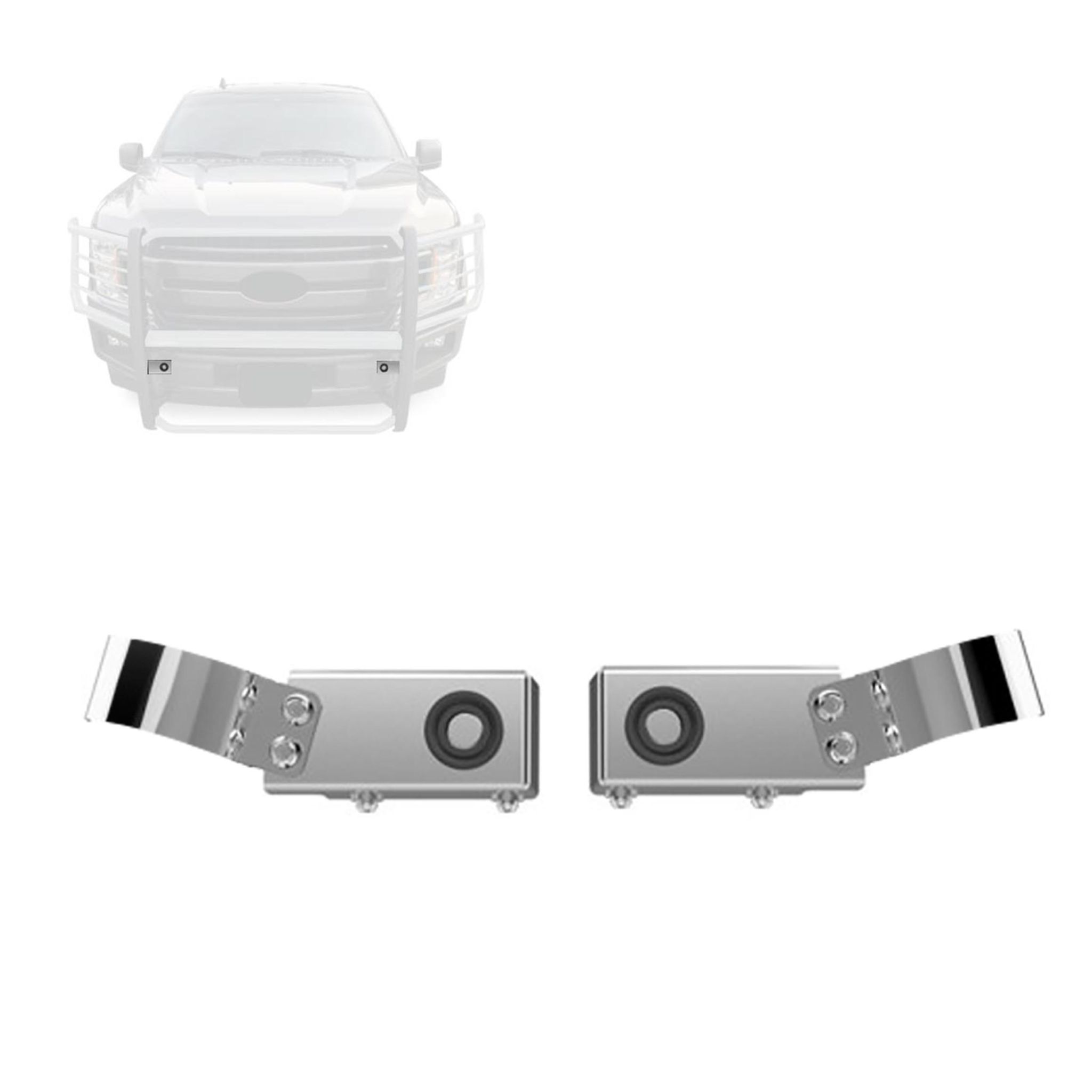 Black Horse Off Road Grille Guard Sensor Stainless Steel Stainless Steel GPS05S