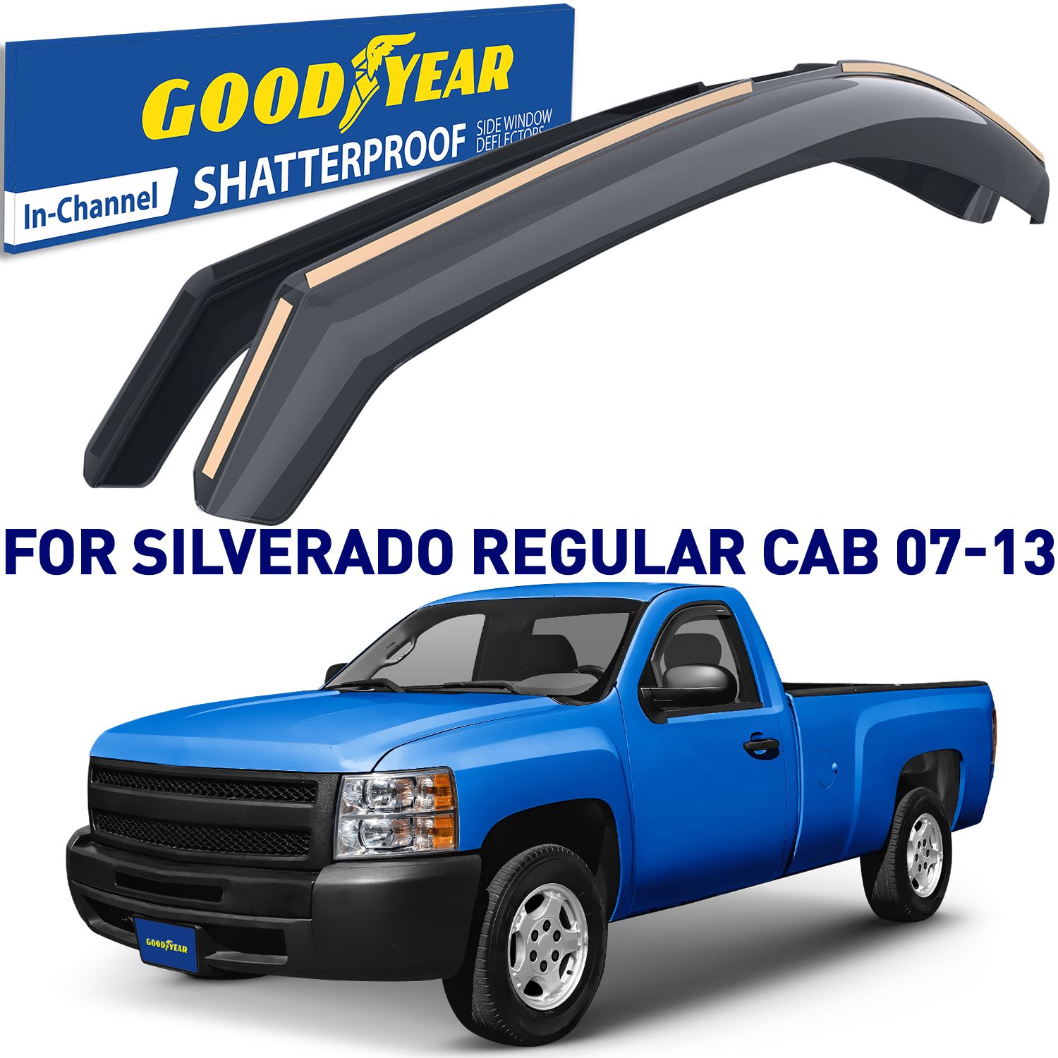 GOODYEAR In-Channel Window Deflectors Shatterproof