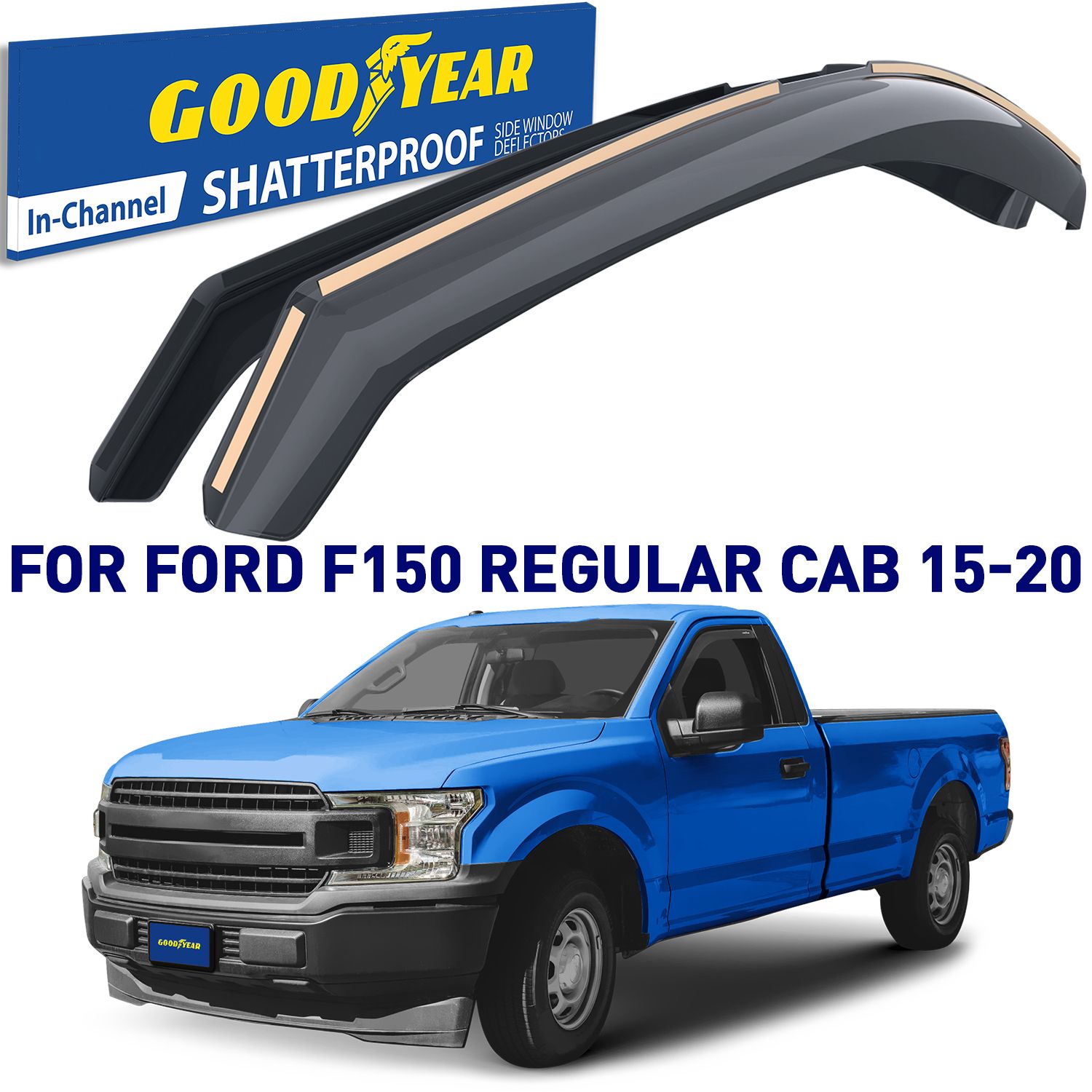 GOODYEAR In-Channel Window Deflectors Shatterproof