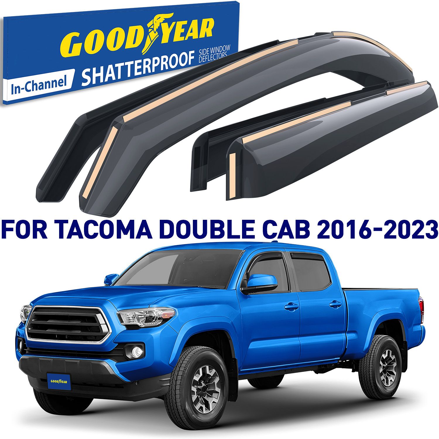 GOODYEAR In-Channel Window Deflectors Shatterproof