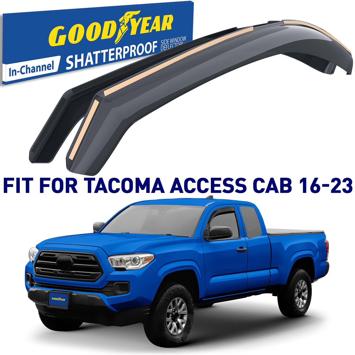 GOODYEAR In-Channel Window Deflectors Shatterproof