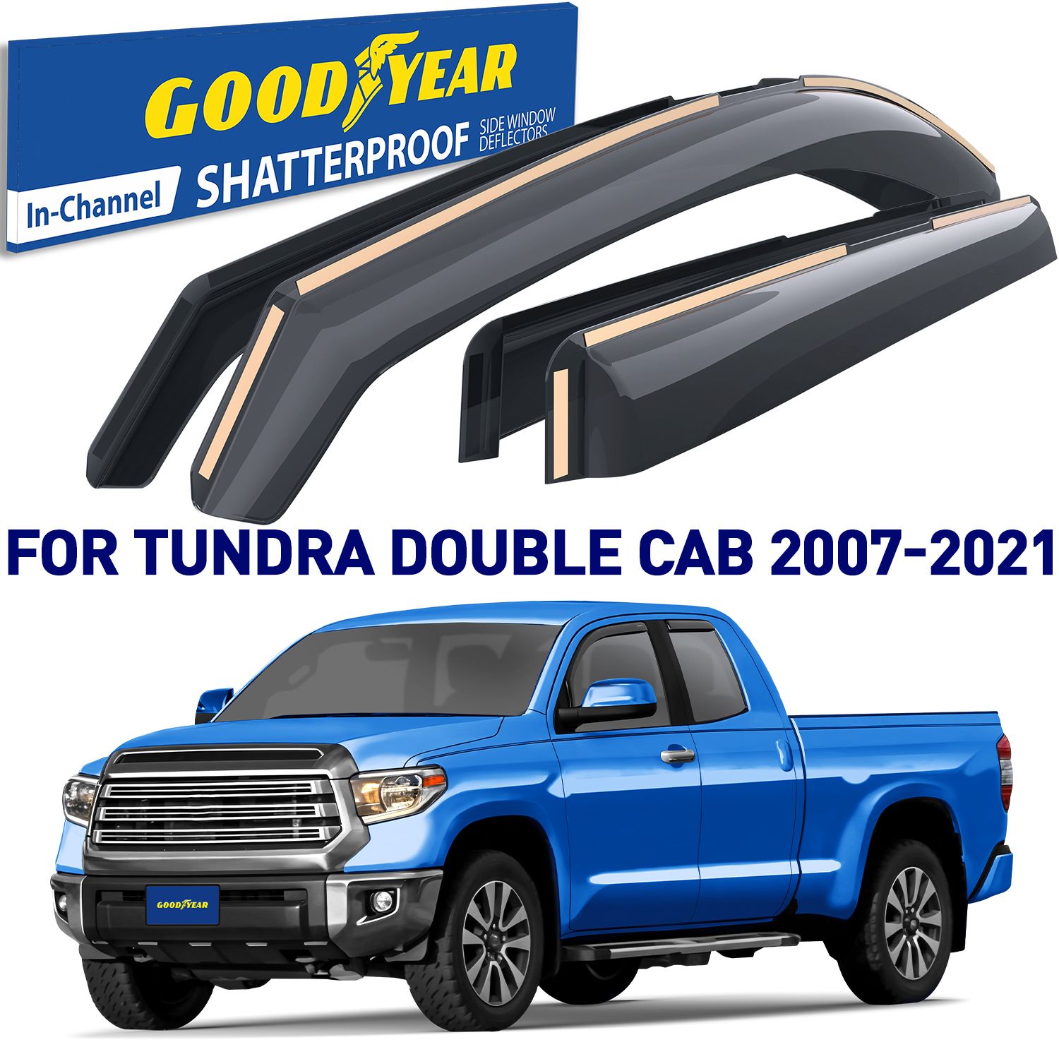 GOODYEAR In-Channel Window Deflectors Shatterproof