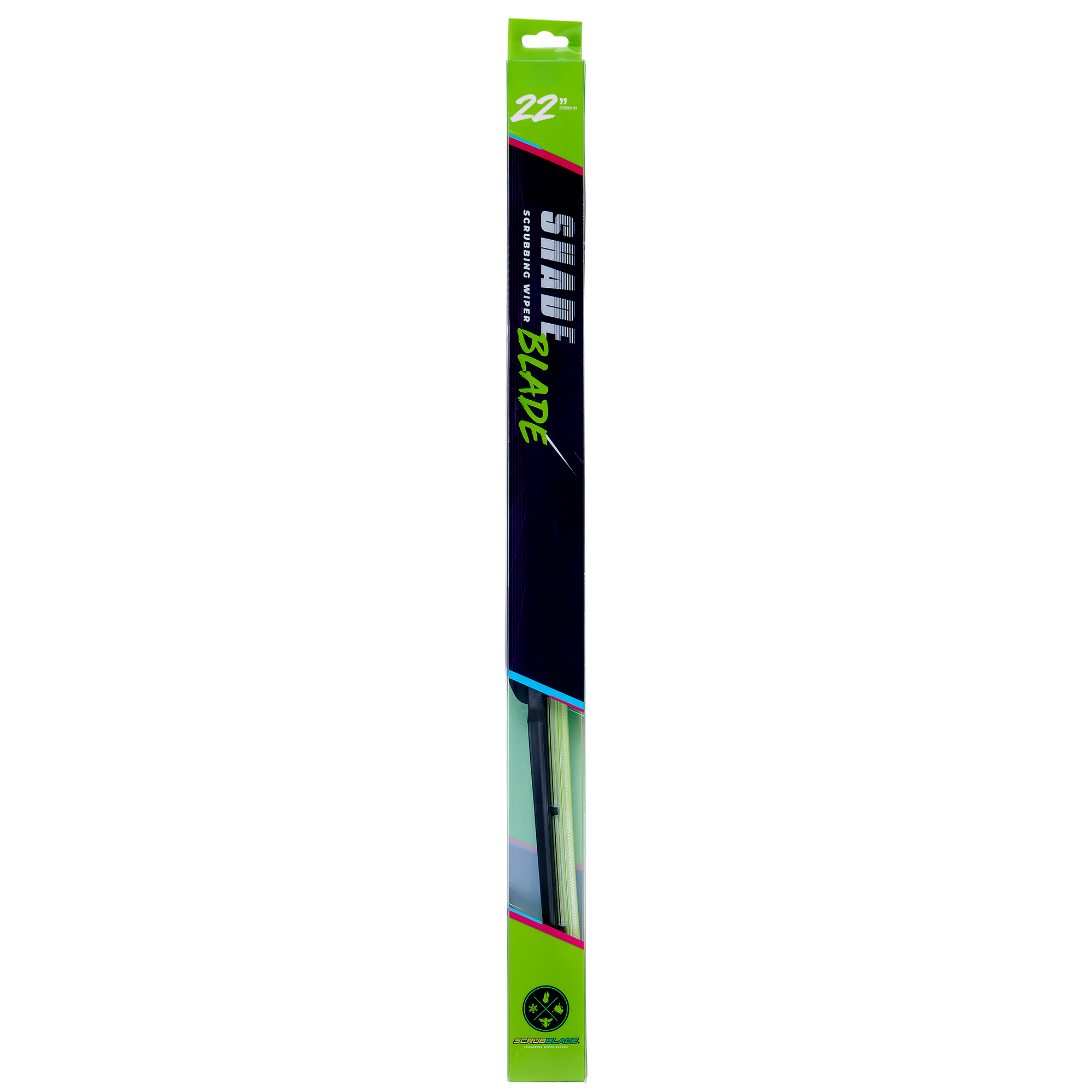 22" 550mm Green Silicone Shadeblade Wiper Blade