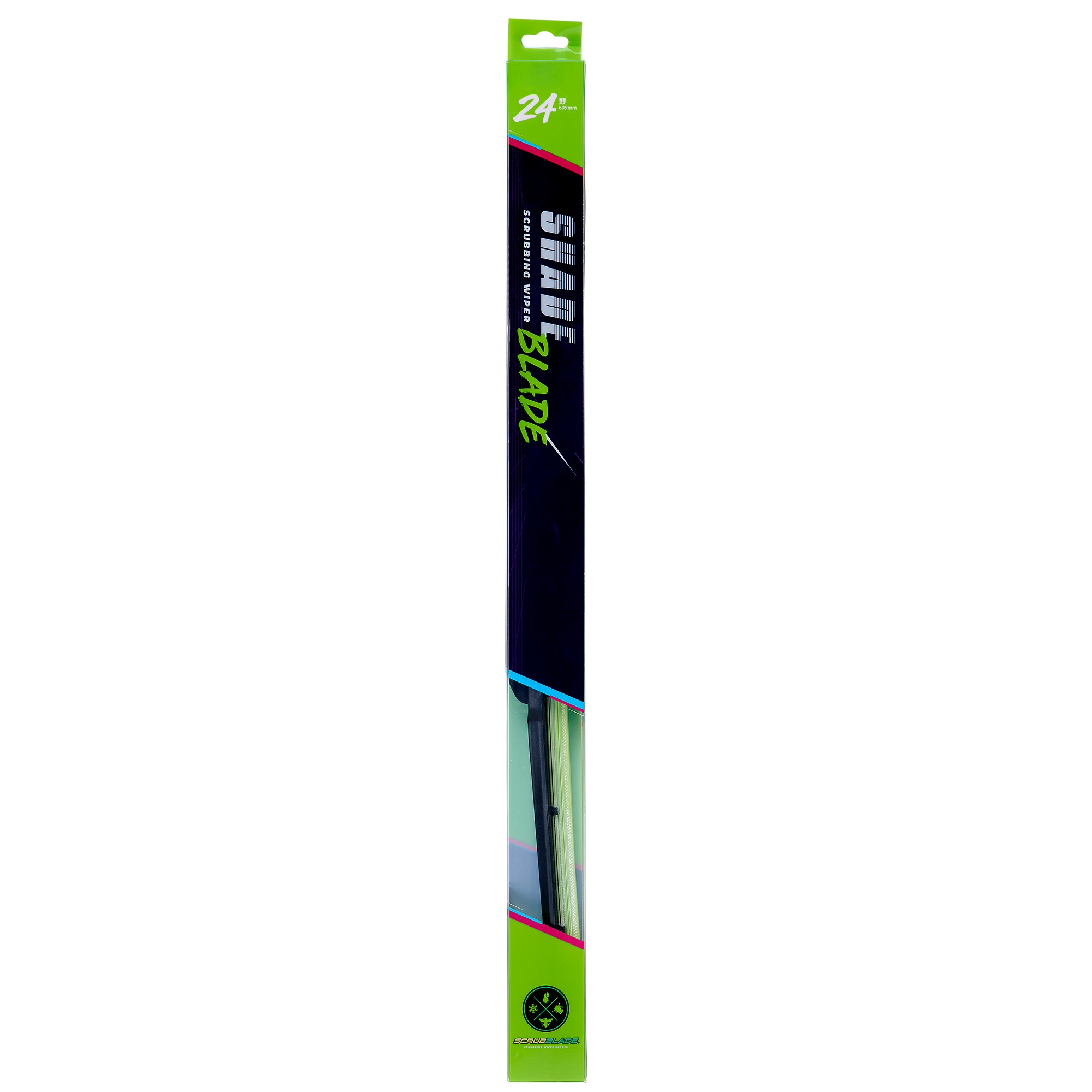 24" 610mm Green Silicone Shadeblade Wiper Blade