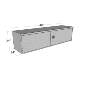 GXTX - HBD2448 - 24inch x 24inch x 48inchL HD Under Body, .100 thick diamond, barn door w/ 3 pt. latch