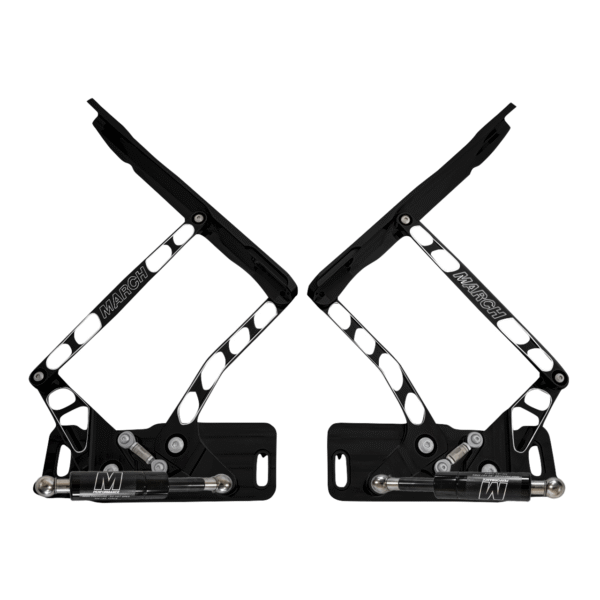 1967-1969 Chevy Camaro Hood Hinges, Gen I, Black Onyx, Fiberglass Hood
