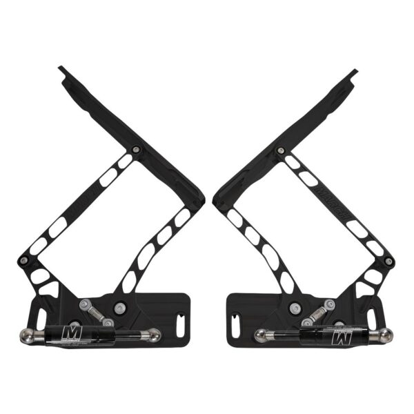 1965-1967 Chevy Biscayne Hood Hinges, Black, Steel Hood