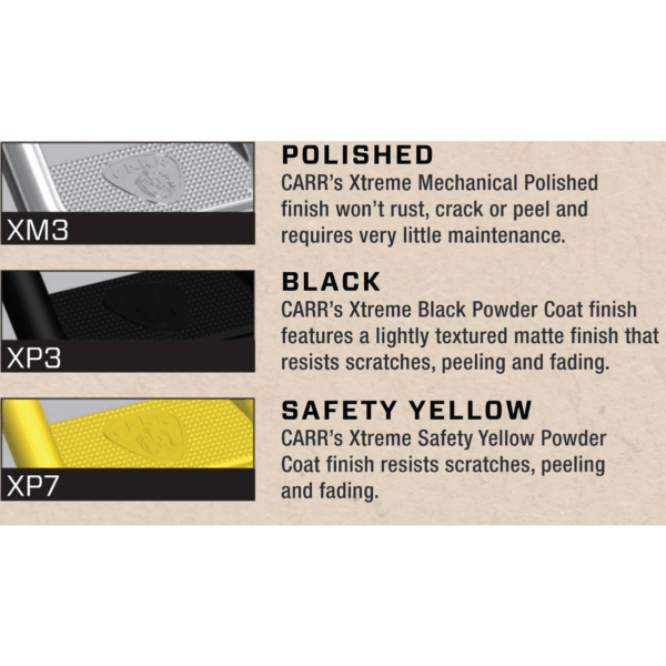 CARR  - 101241 - HOOP II; Assist/Side Step; XP3 Black Powder Coat; Pair