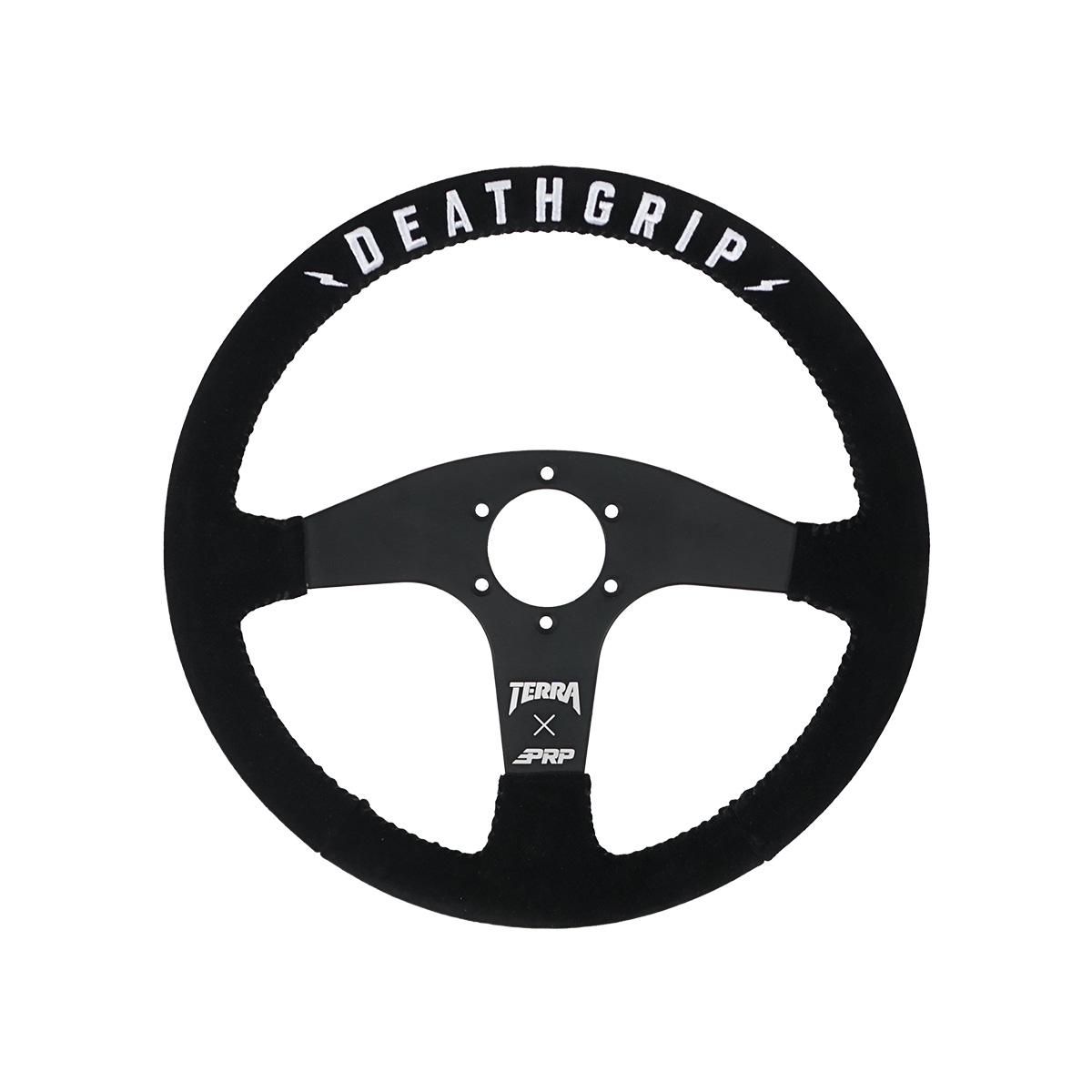 Terra Crew Death Grip Flat Steering Wheel, Suede