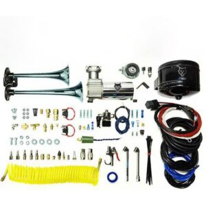 Premium Dual Air Horn Kit W/Air Horn Kit (HP10073) And Onboard Air Kit (HP10163)