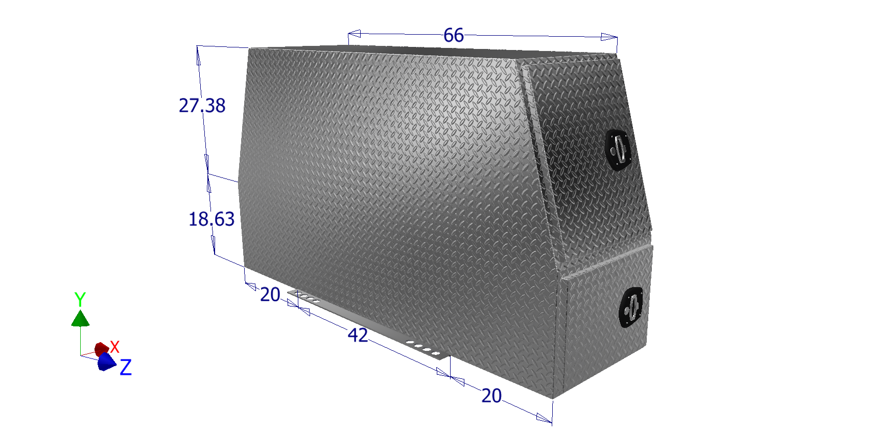 GXTX - HPB8246 - 82inchL-46inchH Backpack, .125 thick diamond tread