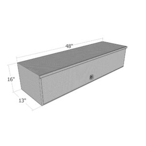 GXTX - HTB48 - 13inch x 16inch x 48inchL HD Top Sider, .100 thick diamond, w/ flip up door