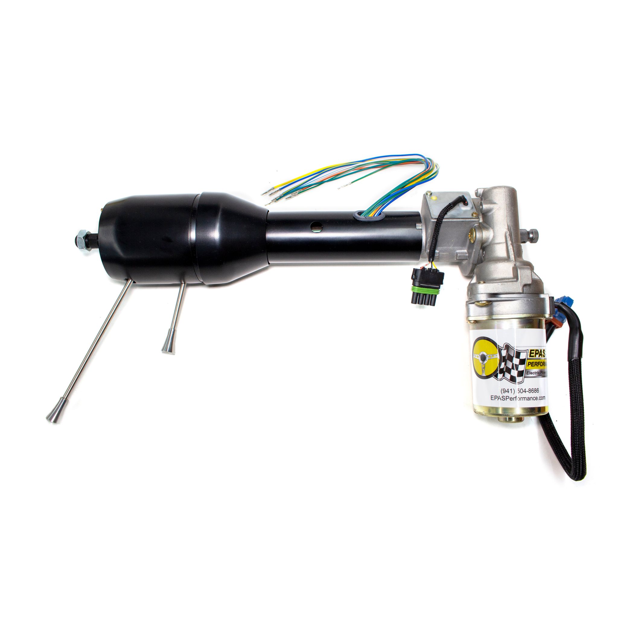 1965-66 Mustang EPAS Kit + IDIDIT Black Powder Coated Column