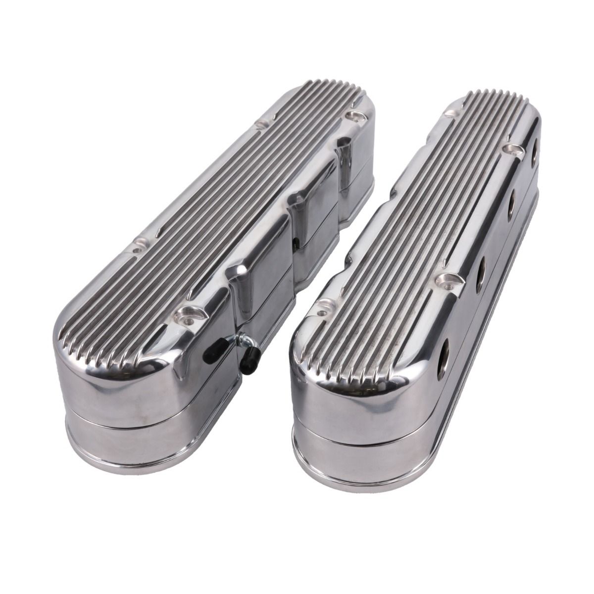 LS Valve Covers; Cast Aluminum; Smooth; w Coil Covers; Satin