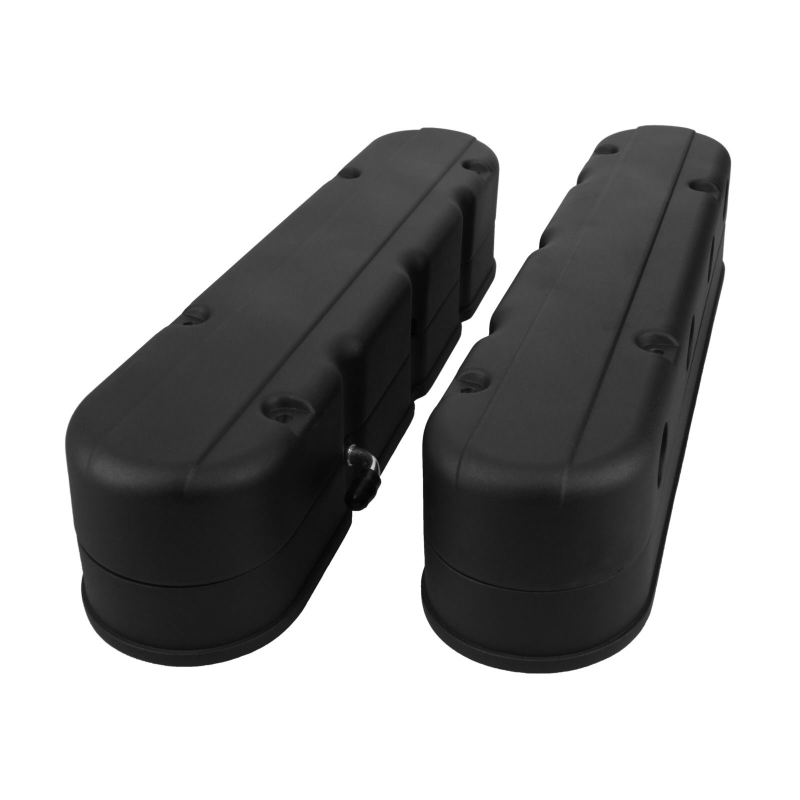 LS Valve Covers; Cast Aluminum; Smooth; w Coil Covers; Polished