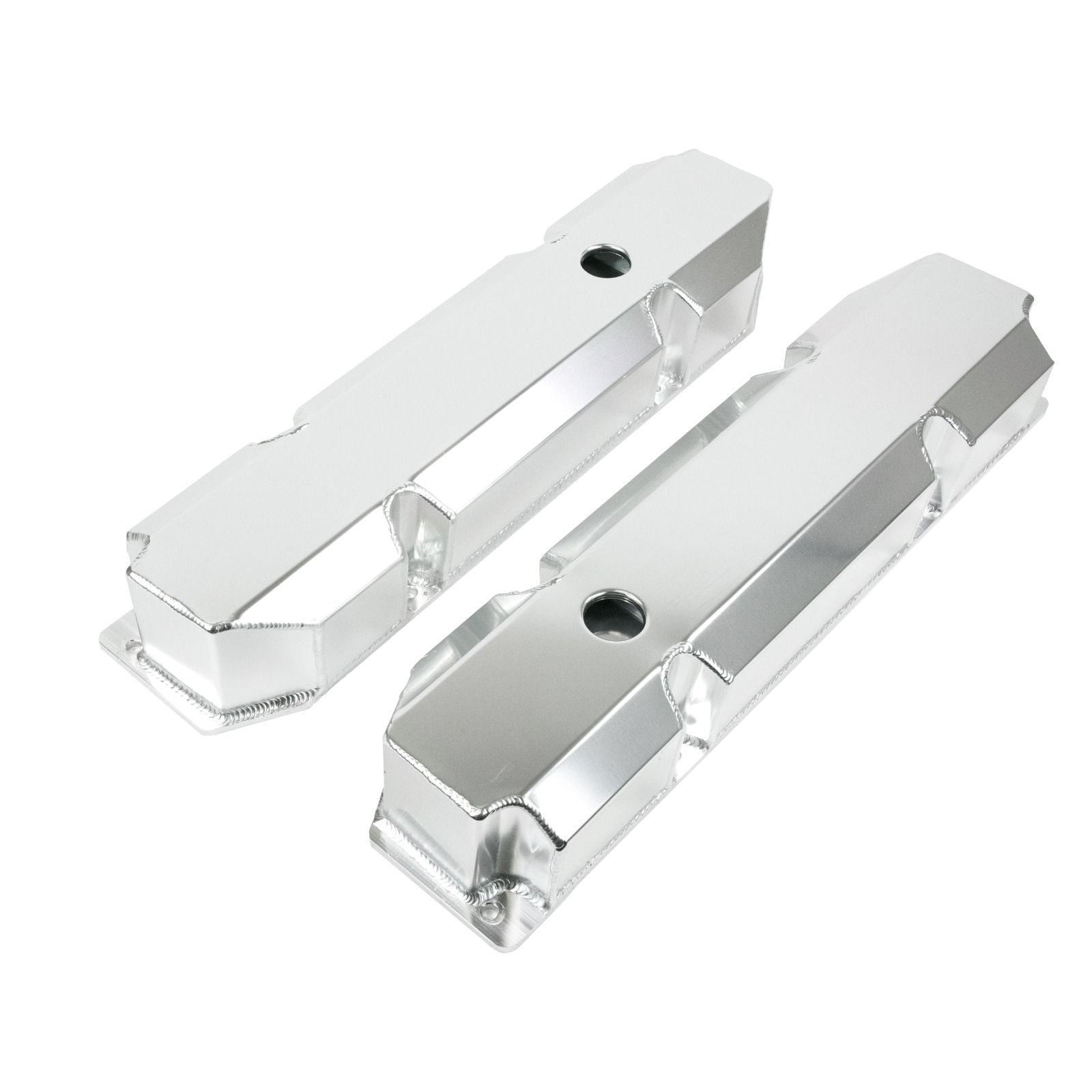 TSP Valve Covers; Fab. Alum.; Short Bolt with Holes Chrysler BB; Polished