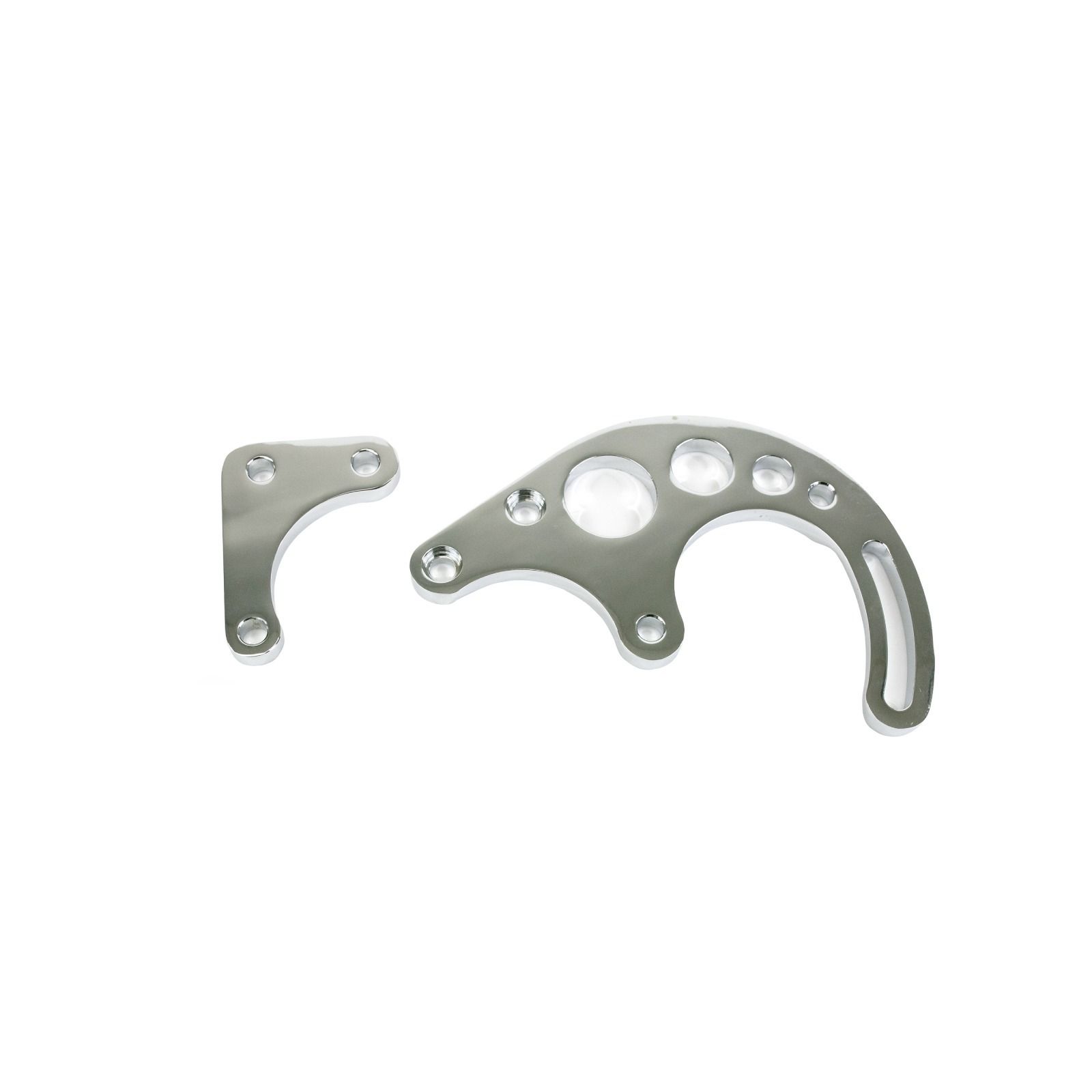 TSP Power Steering Saginaw Bracket; Aluminum SBC Long Water Pump; Black