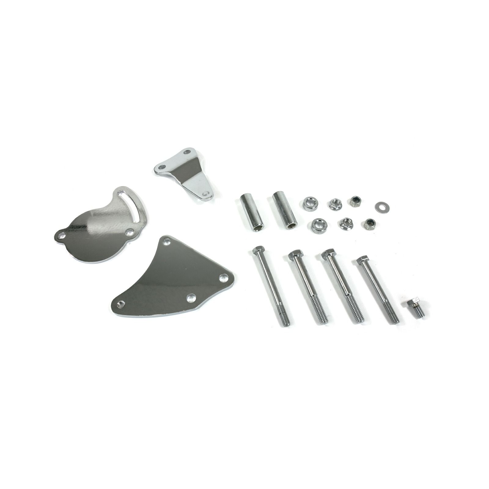 TSP Alternator 10SI Bracket; Aluminum SBC High-mount Long Water Pump; Black