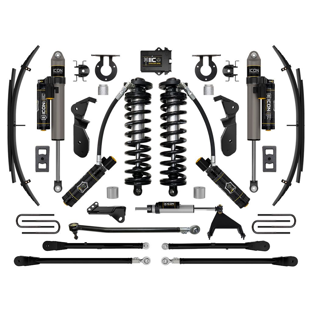 ICON 2023-2025 Ford F-250/F-350 Super Duty 4WD, 2.5-3" Lift, Stage 6 Coilover Conversion System with 4-Link and Expansion Packs