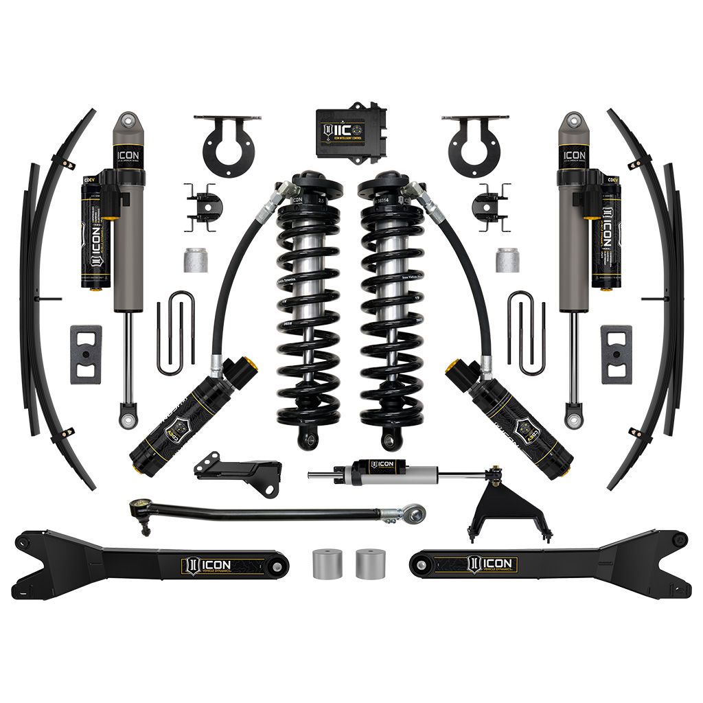 ICON 2023-2025 Ford F-250/F-350 Super Duty 4WD, 2.5-3" Lift, Stage 6 Coilover Conversion System with Radius Arms and Expansion Packs