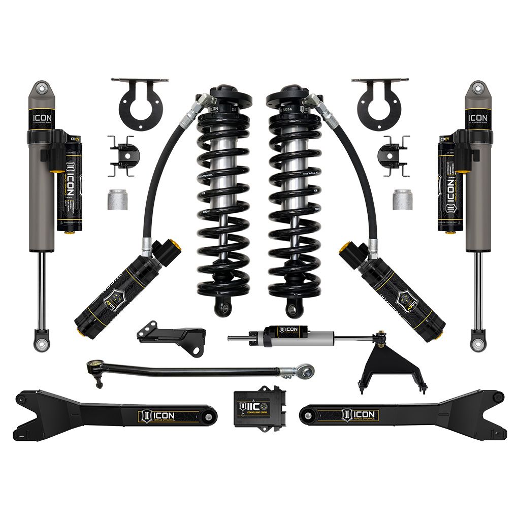 ICON 2023-2025 Ford F-250/F-350 Super Duty 4WD, 2.5-3" Lift, Stage 6 Coilover Conversion System with Radius Arms