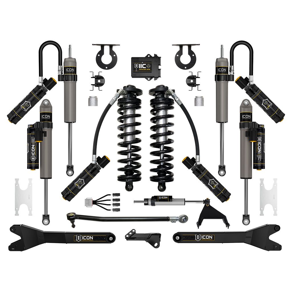 ICON 2023-2025 Ford F-250/F-350 Super Duty 4WD, 2.5-3" Lift, Stage 7 Coilover Conversion System with Radius Arms