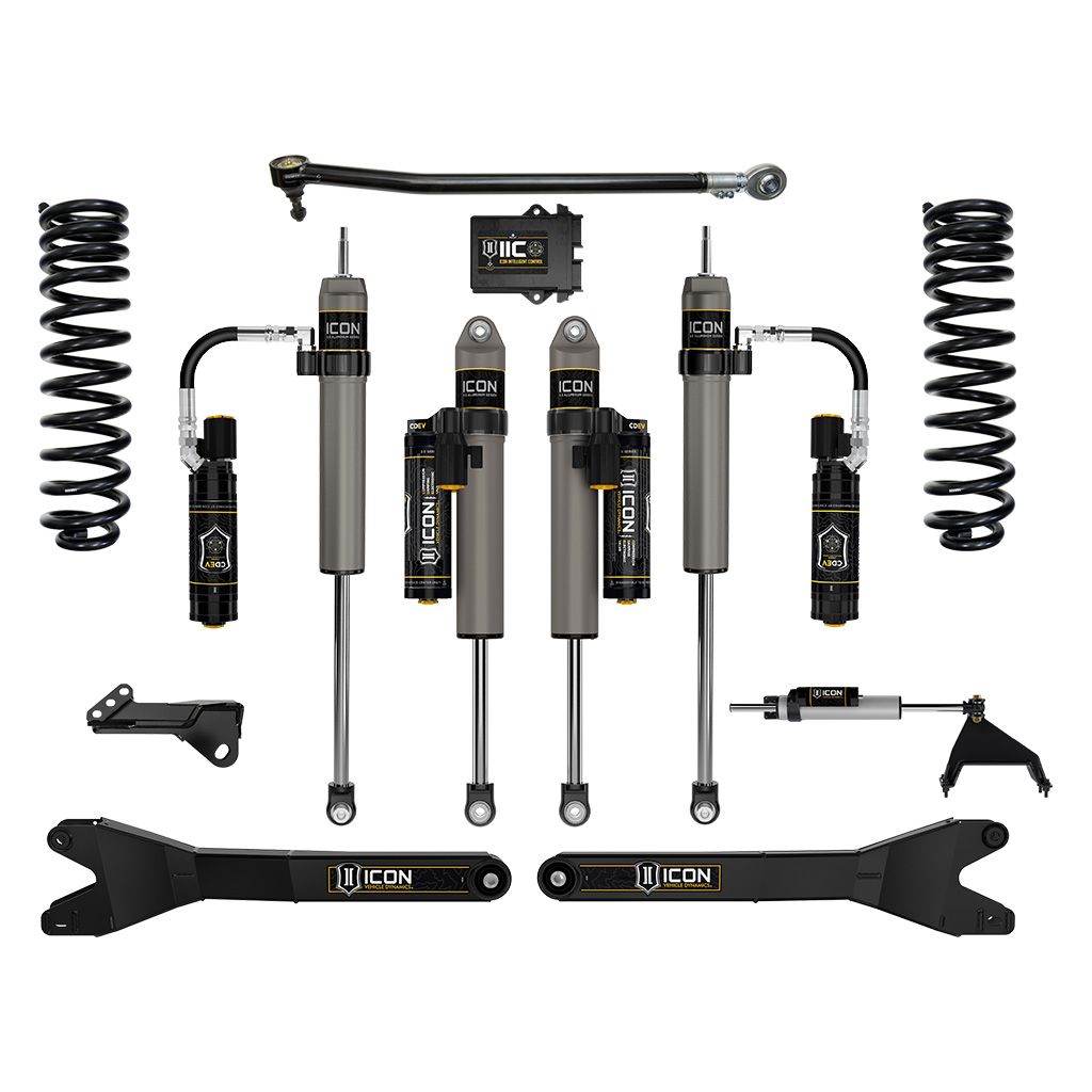 ICON 2023-2025 Ford F-250/F-350 Super Duty 4WD, Diesel, 2.5" Lift, Stage 6 Suspension System w/ Radius Arms