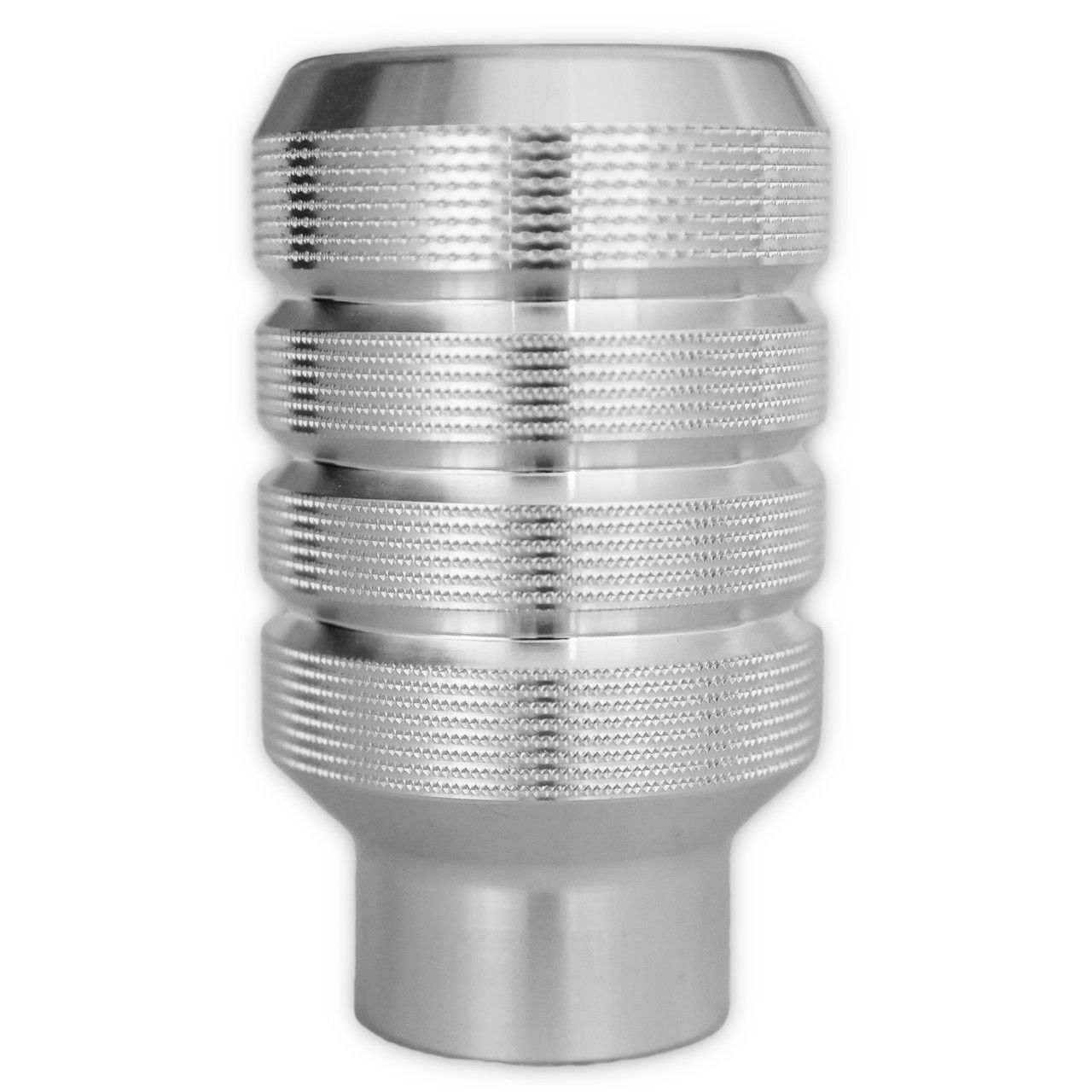 Billet Shift Knob, Ribbed Cylinder, Clearcoat, M16x1.5 Ready