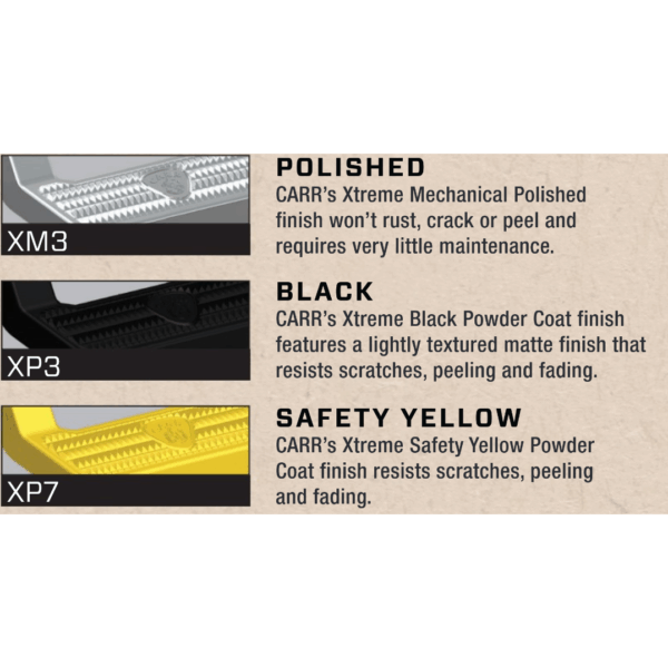 CARR  - 114871 - LD Step; Assist/Side Step; XP3 Black Powder Coat; Pair