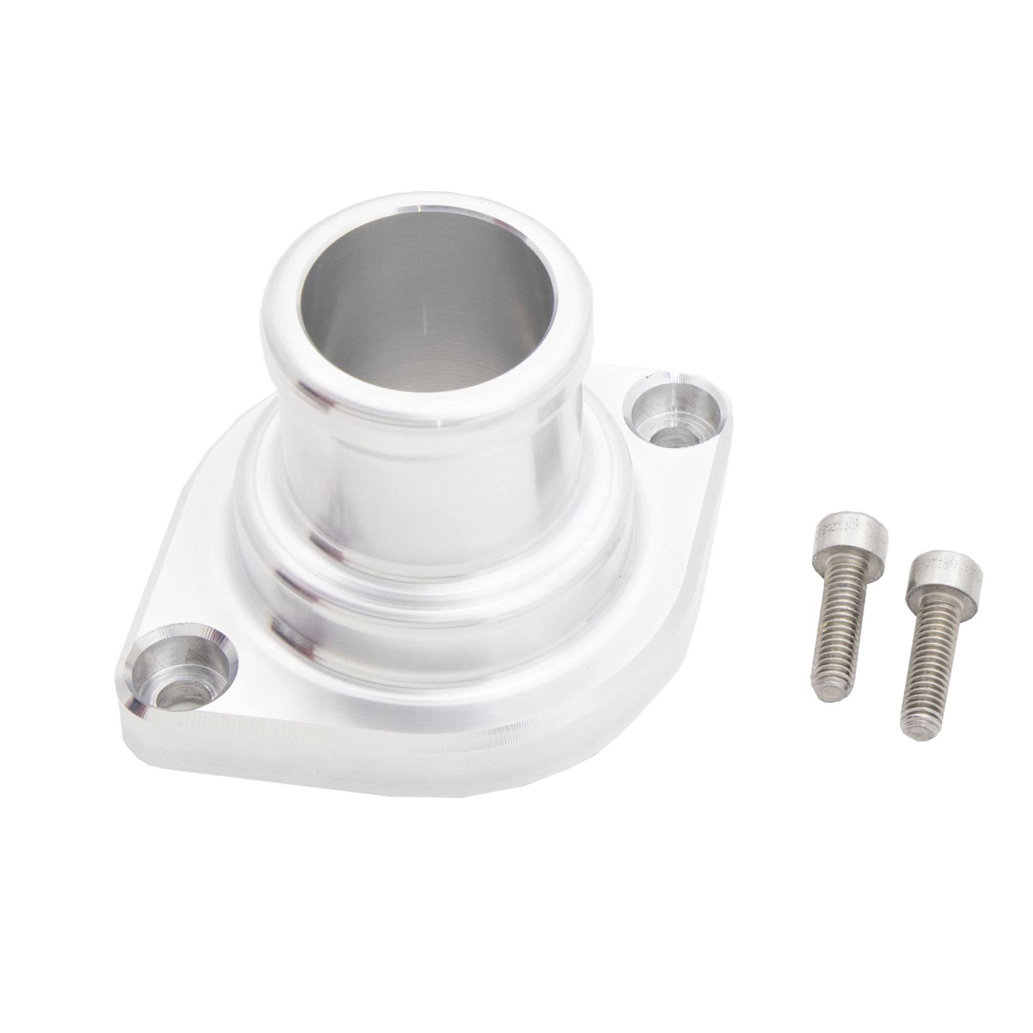 Water Neck, Chevy, LS Engine, Straight, One Piece, Billet, Polished