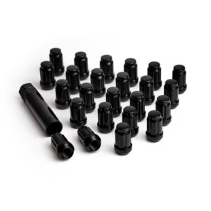 ICON ALLOYS LUG NUT KIT BLACK - 1/2" / 24 COUNT W/ KEY