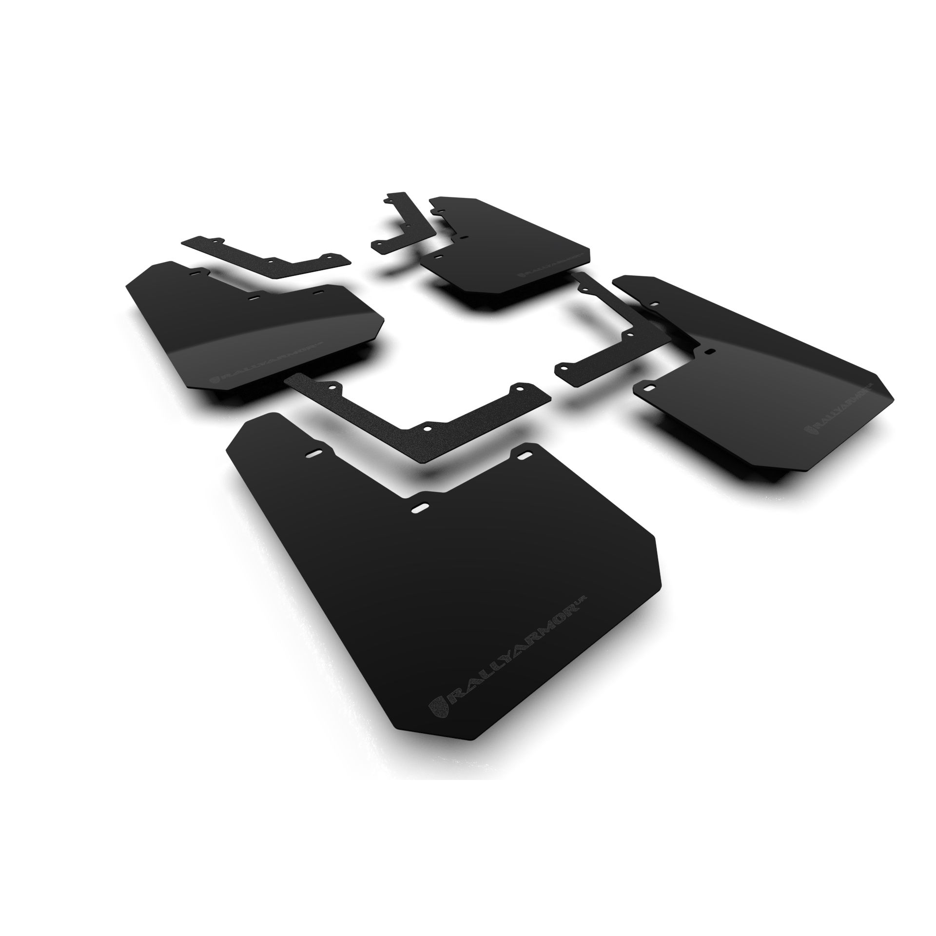 Rally Armor MF112-UR-BLK-MBK - 2024-25 Tesla Cybertruck - Black Mud Flap/Metallic Black Logo