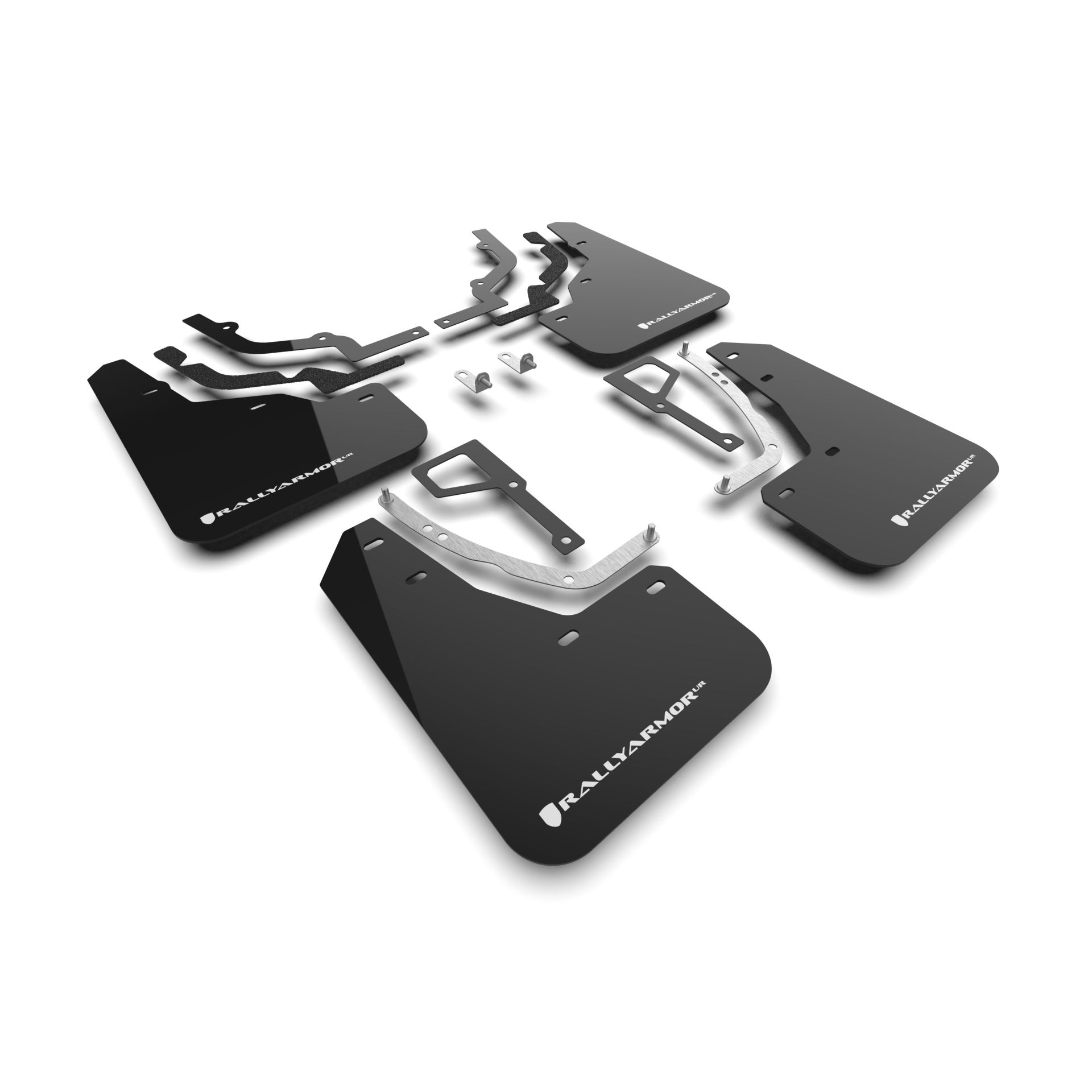 Rally Armor MF117-UR-BLK-WH - 2025 Hyundai Ioniq 5 N - Black Mud Flap/White Logo