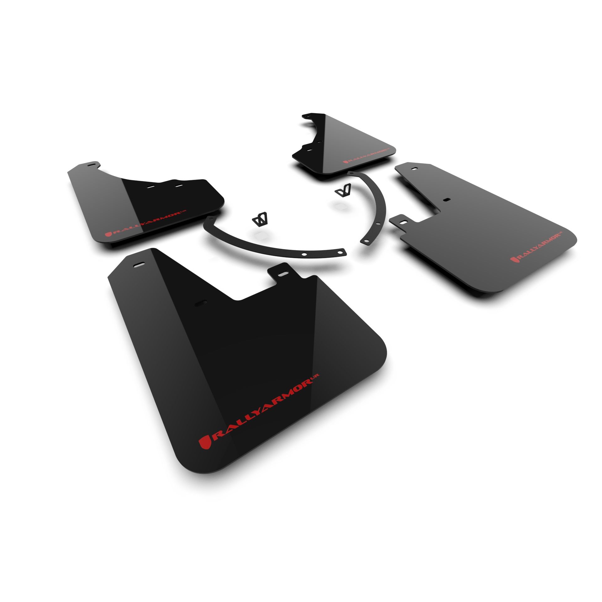 Rally Armor MF118-UR-BLK-RD - 2024-25 Hyundai Santa Fe & XRT - Black Mud Flap/Red Logo