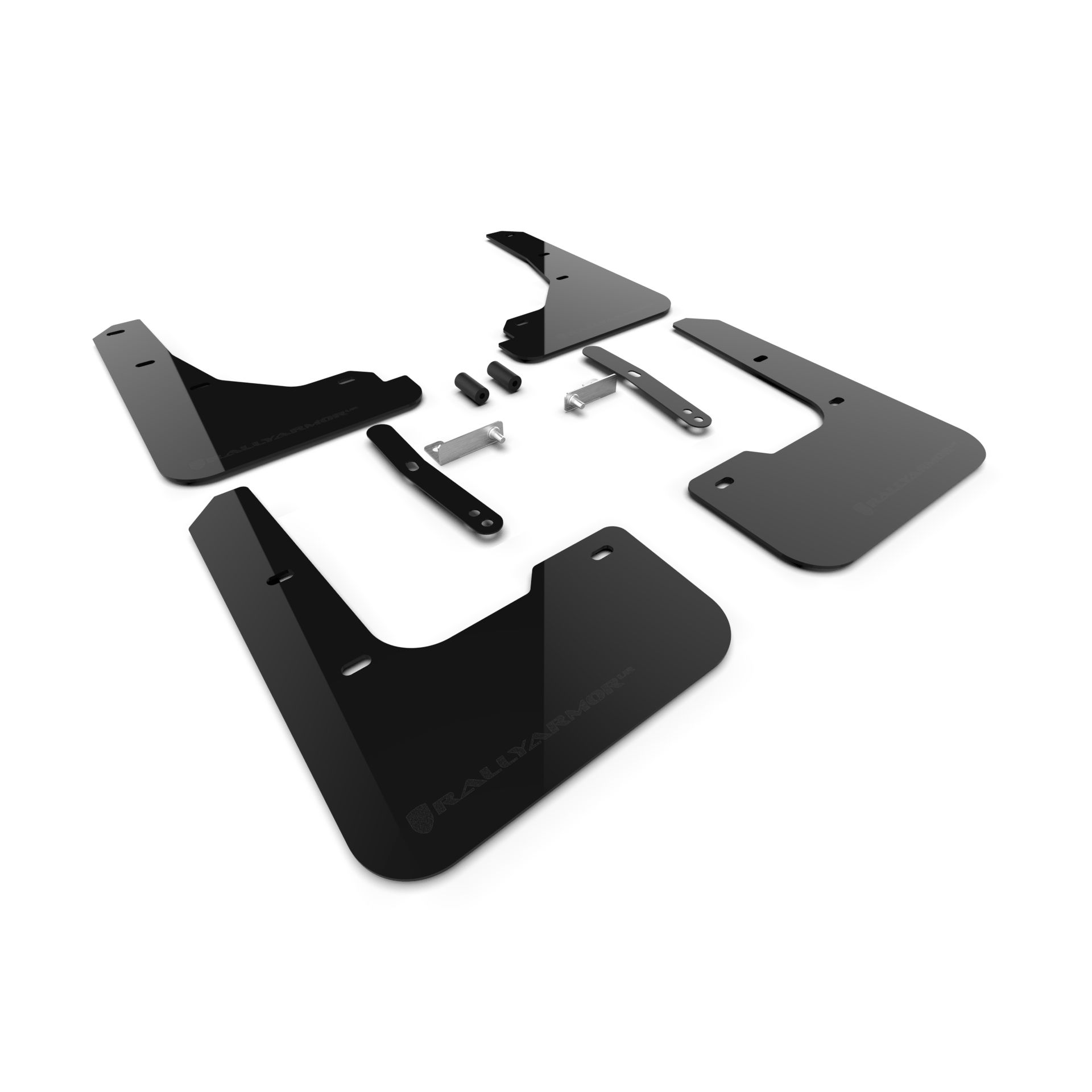 Rally Armor MF119-UR-BLK-MBK - 2024-25 Hyundai Elantra - Black Mud Flap/Metallic Black Logo