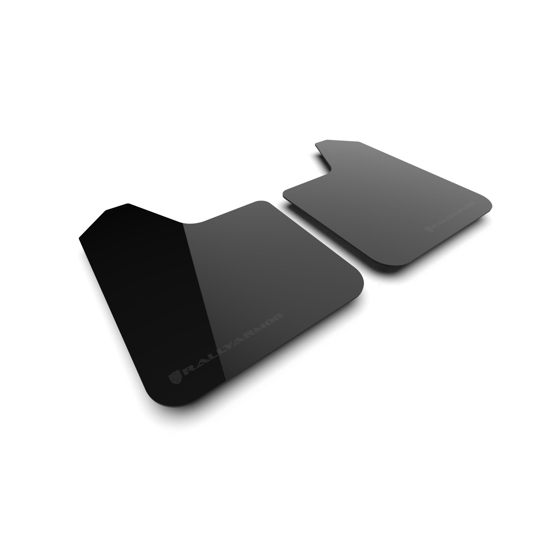 Rally Armor MF12-UR-BLK-MBK-LRT - Universal - Black Mud Flap/Metallic Black Logo
