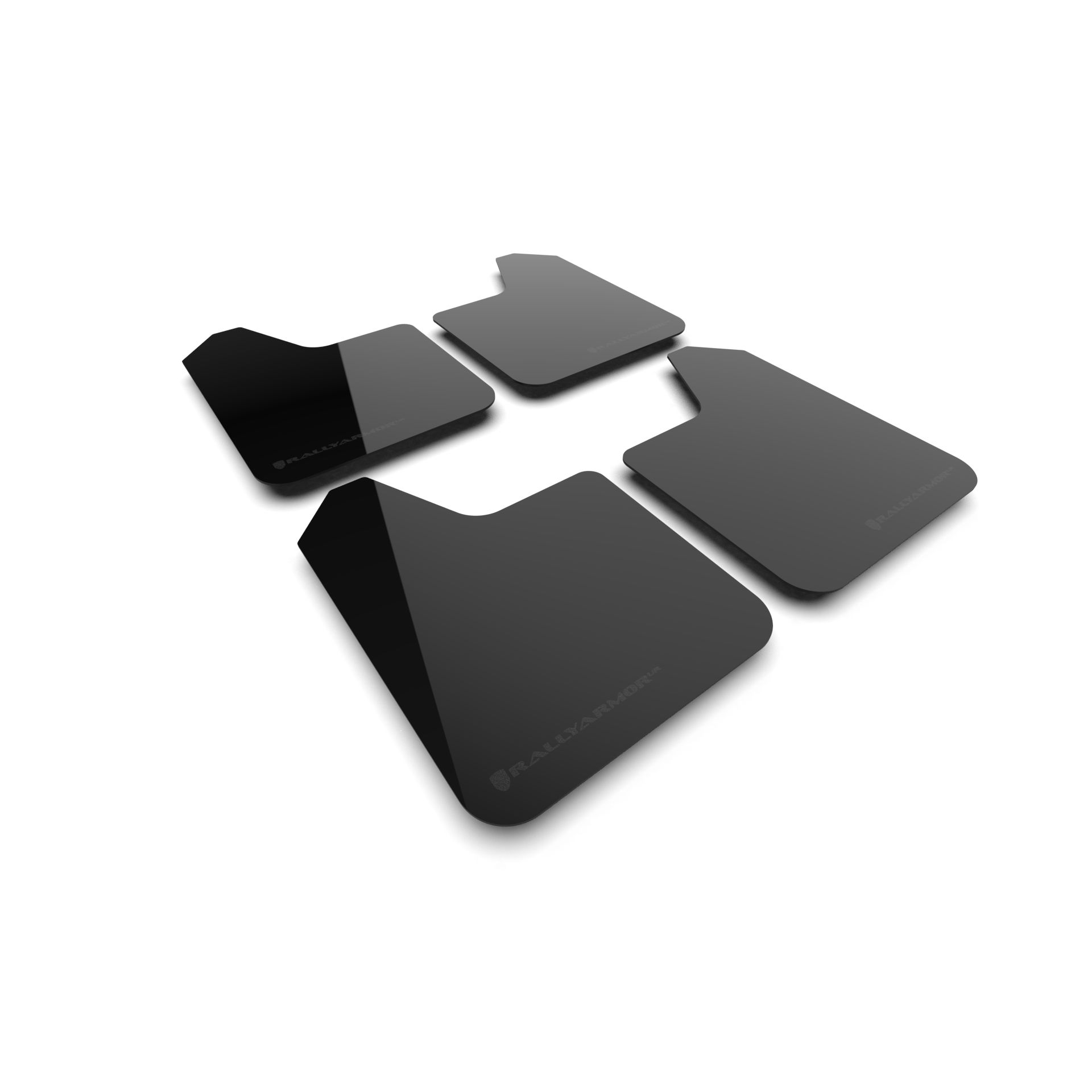 Rally Armor MF12-UR-BLK-MBK - Universal - Black Mud Flap/Metallic Black Logo