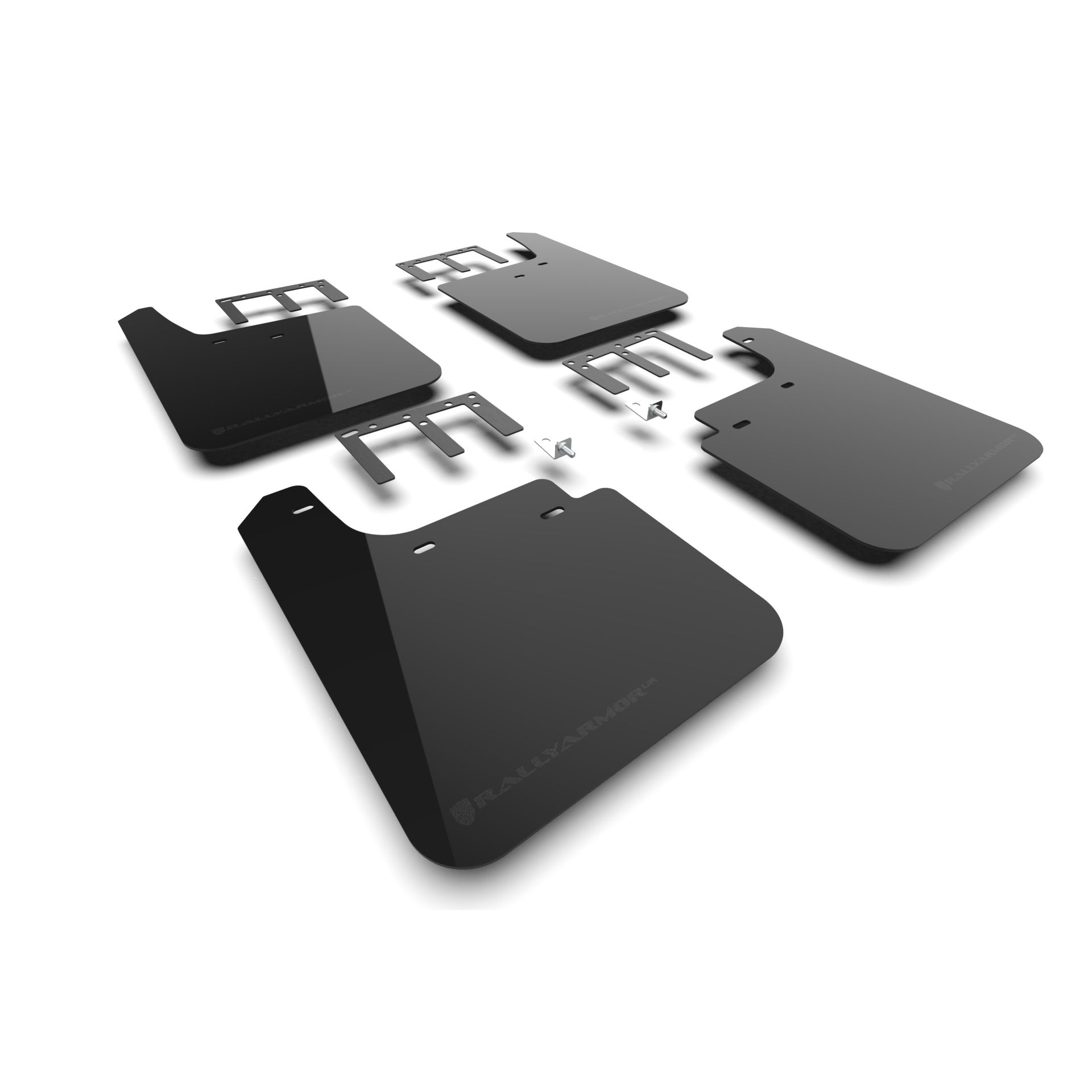 Rally Armor MF121-UR-BLK-MBK - 2019-26 Gen 4 Chevy Silverado 1500 - Black Mud Flap/Metallic Black Logo