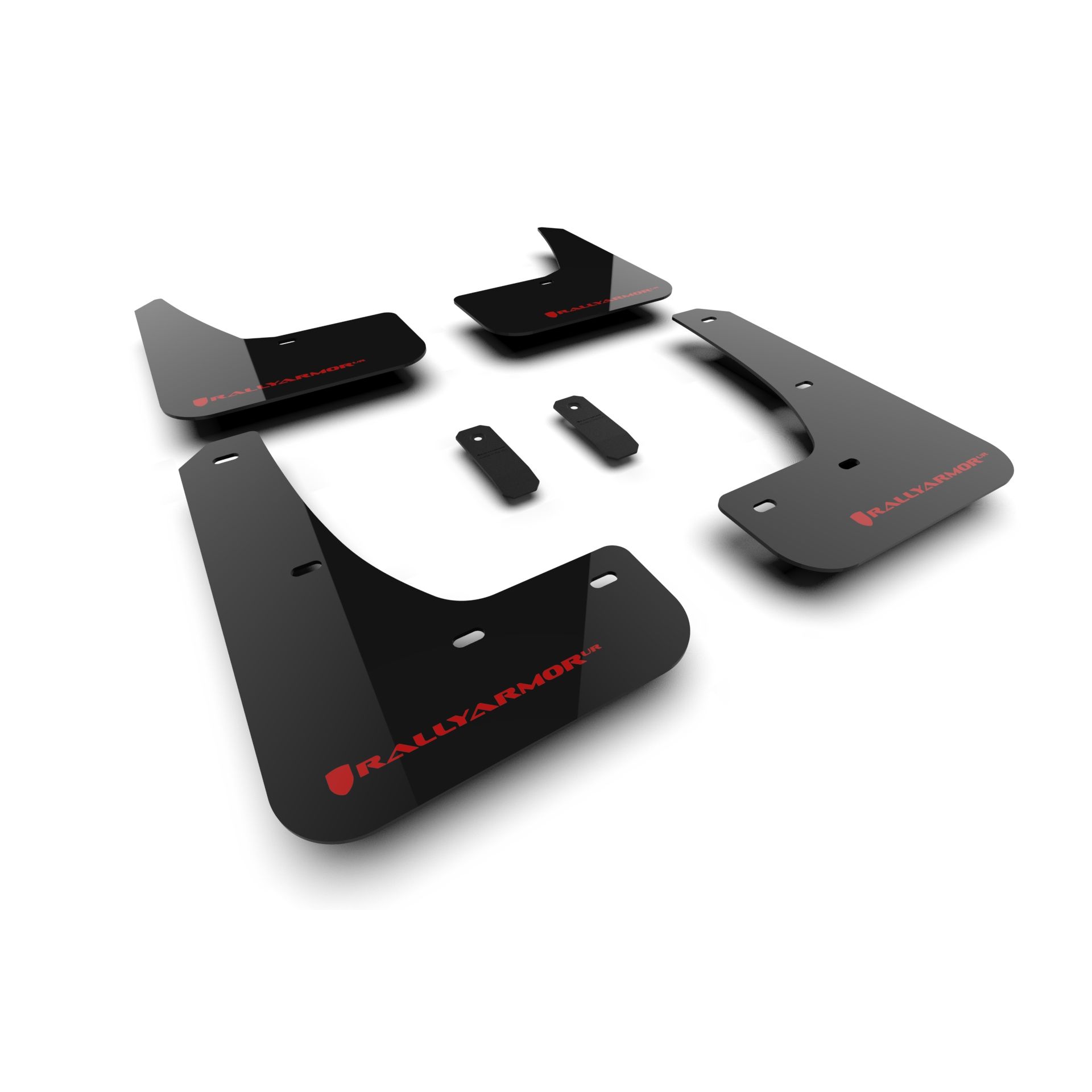 Rally Armor MF122-UR-BLK-RD - 2024-25 Tesla Model 3 Highland - Black Mud Flap/Red Logo
