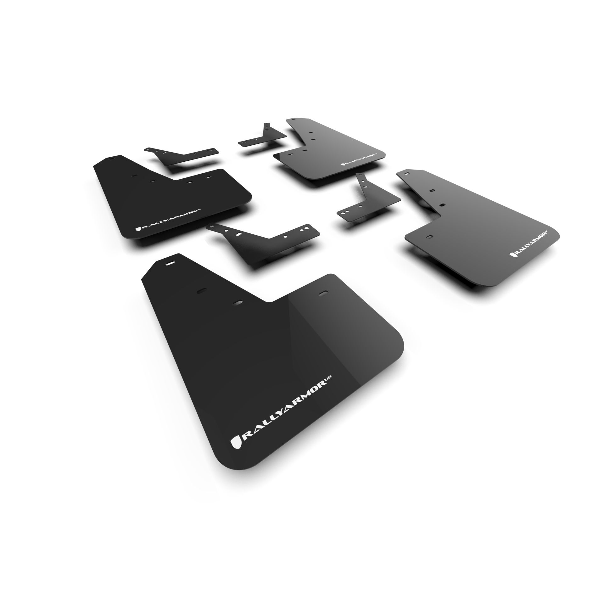 Rally Armor MF128-UR-BLK-WH - 2021-25 Dodge Ram 1500 TRX, RHO  - Black Mud Flap/White Logo