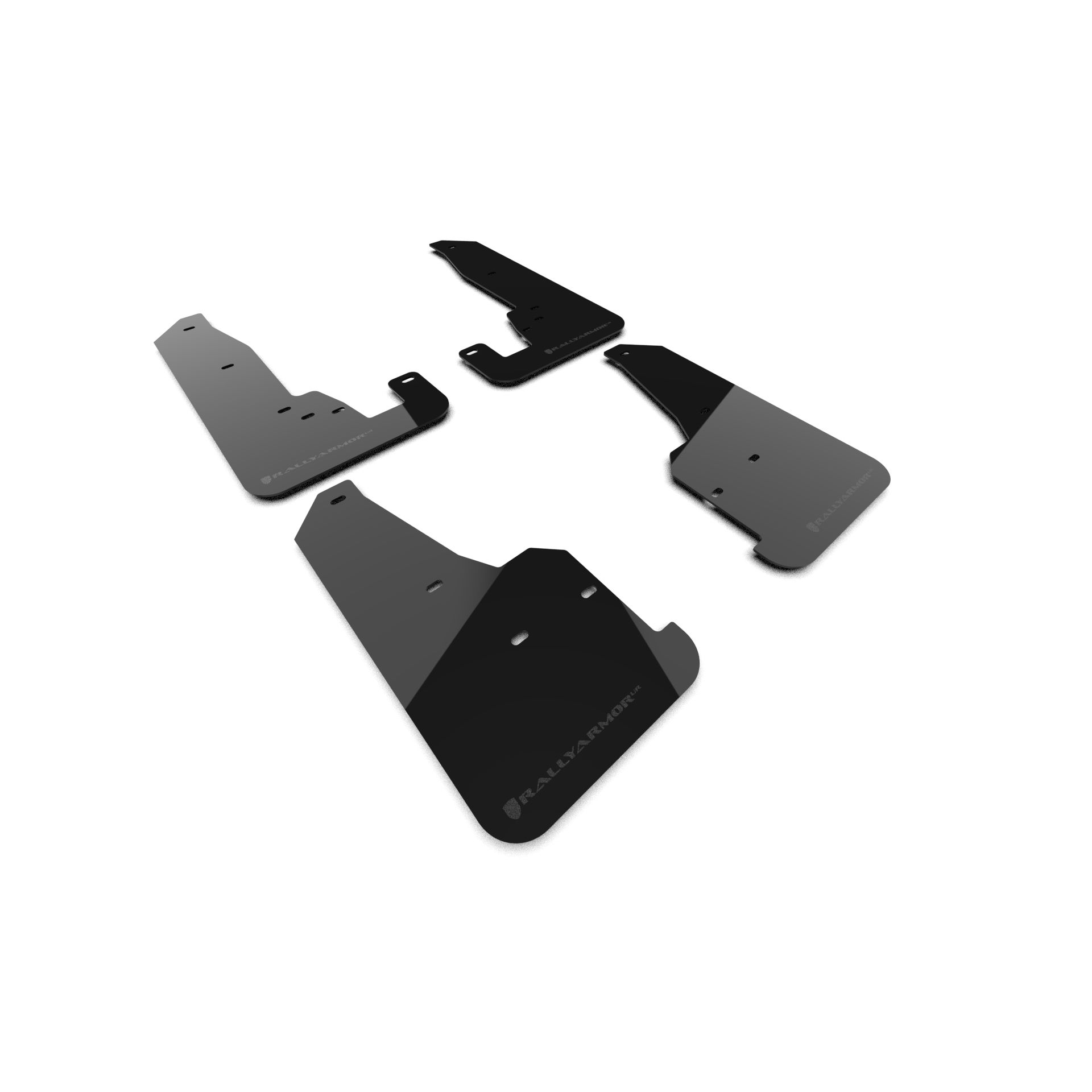 Rally Armor MF134-UR-BLK-MBK - 2018-22 Jeep Grand Cherokee Trackhawk - Black Mud Flap/Metallic Black Logo