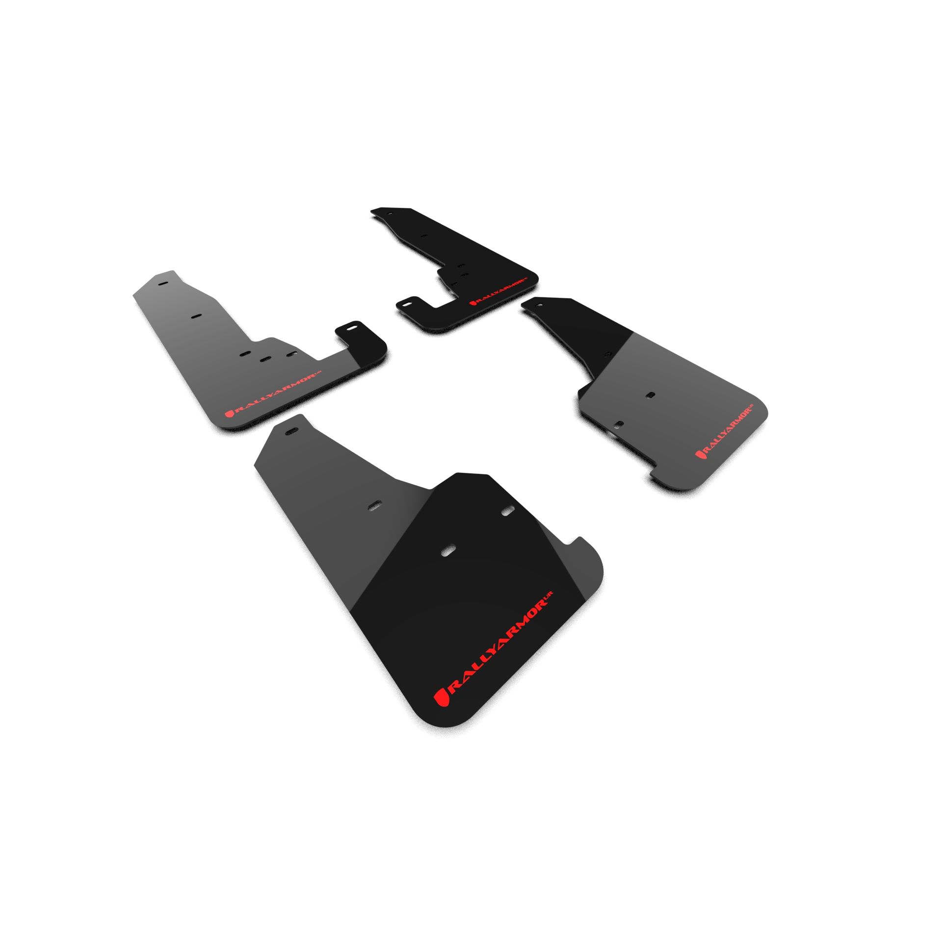 Rally Armor MF134-UR-BLK-RD - 2018-22 Jeep Grand Cherokee Trackhawk - Black Mud Flap/Red Logo