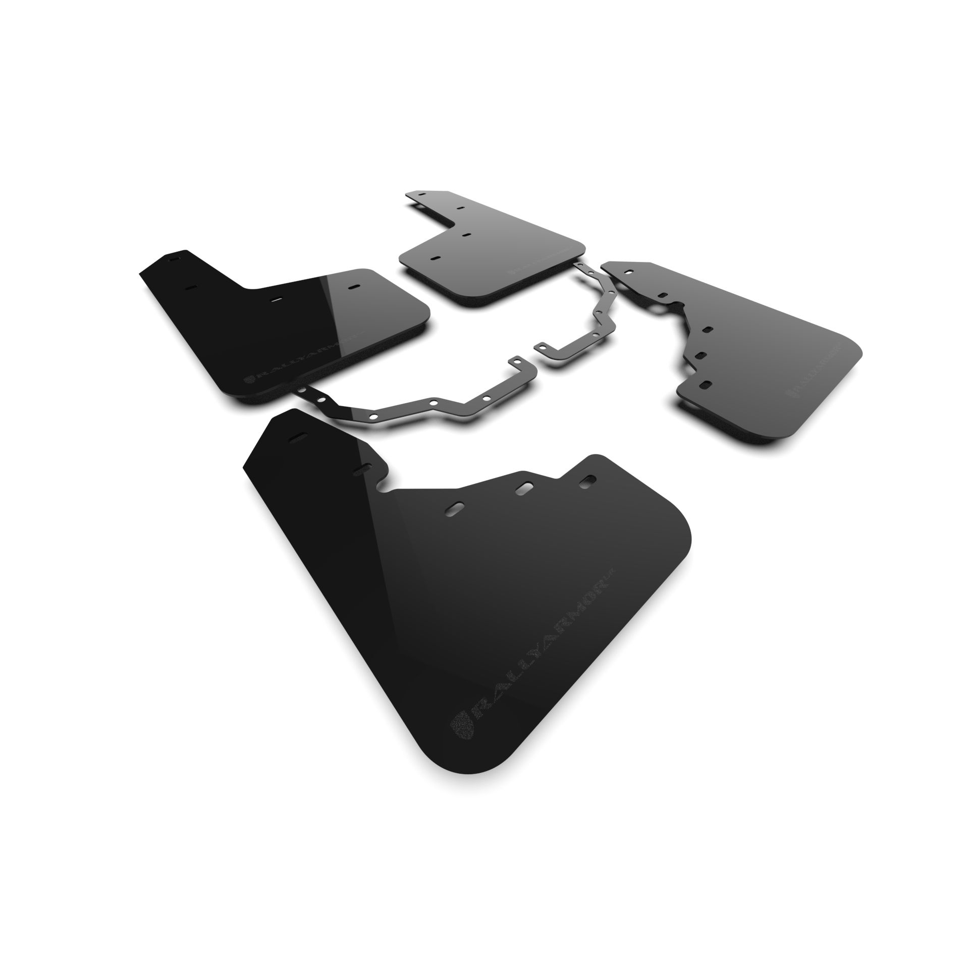 Rally Armor MF138-UR-BLK-MBK - 2022-25 Toyota Land Cruiser - Black Mud Flap/Metallic Black Logo