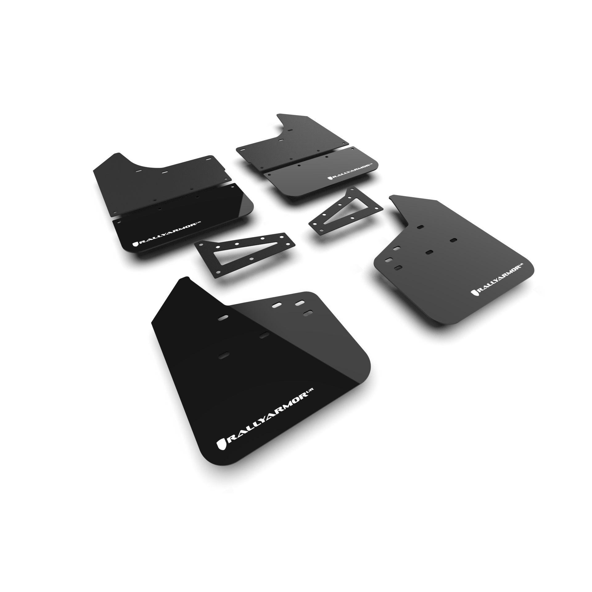 Rally Armor MF141-BLK-WH - 2023-25 Chevy Colrado ZR2 - Black Mud Flap/White Logo