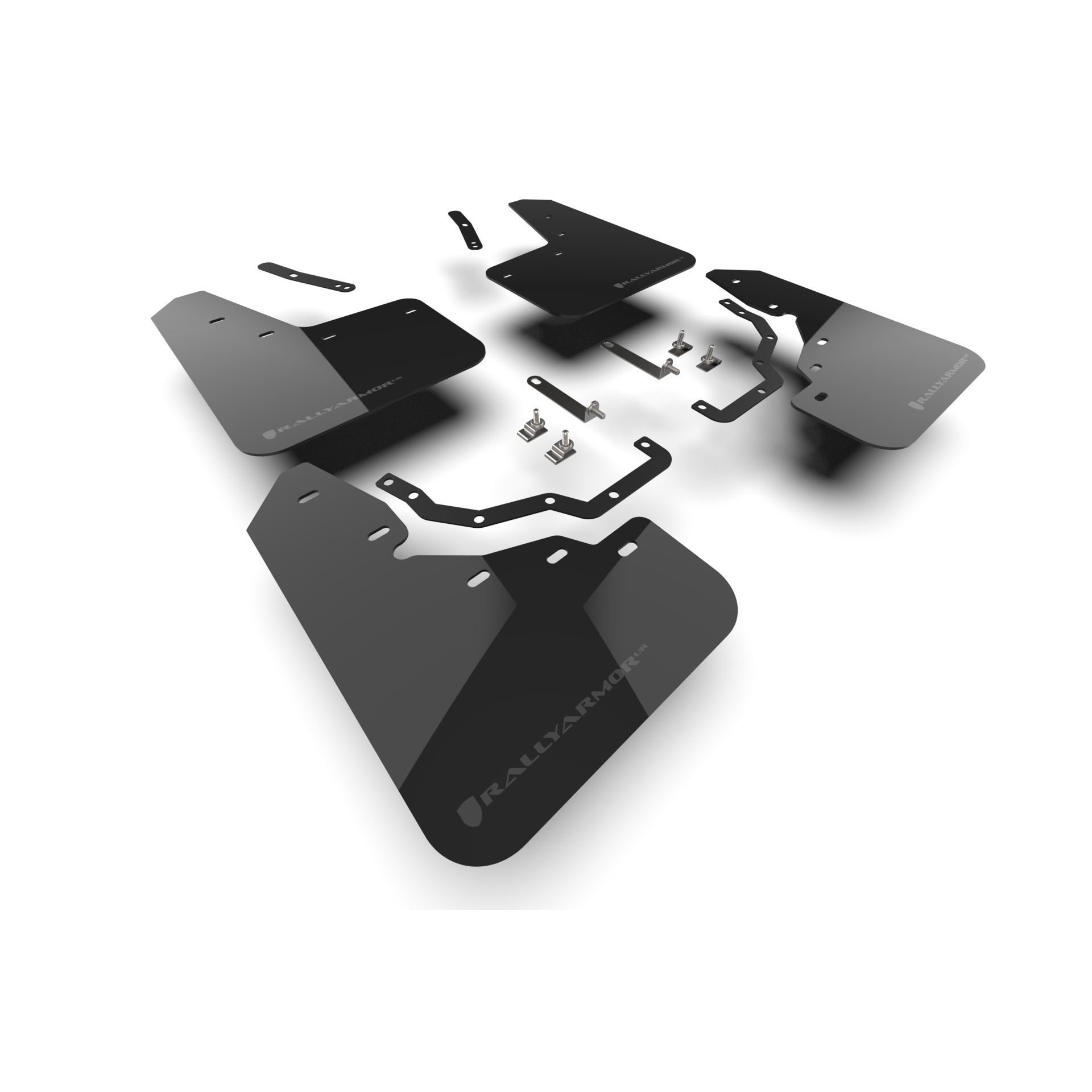 Rally Armor MF142-UR-BLK-DGRY - 2024-25 Lexus GX-550 Overtrail - Black Mud Flap/Dark Grey Logo