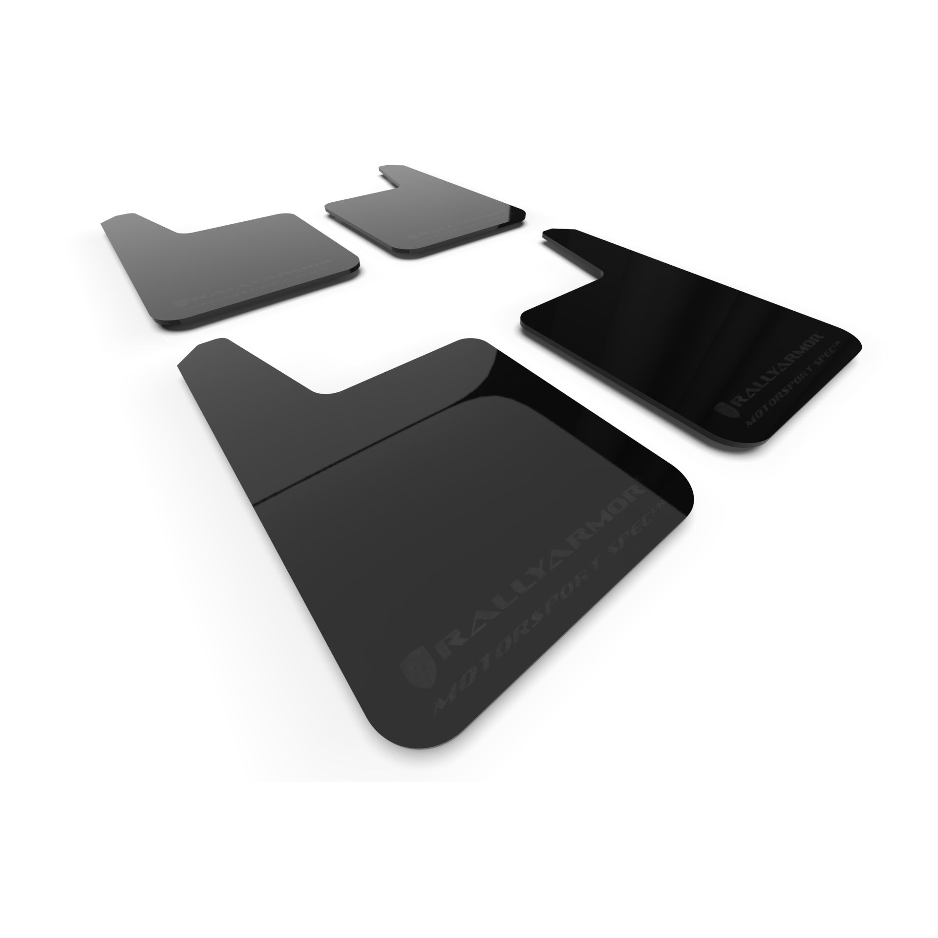 Rally Armor MF20-MSUR-BK-MBK - Universal - Black Mud Flap/Metallic Black Logo