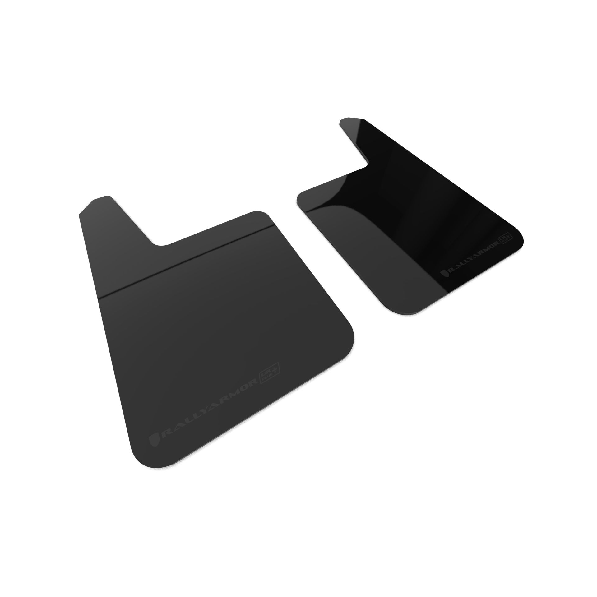 Rally Armor MF20-URP-BLK-MBK-LRT - Universal - Black Mud Flap/Metallic Black Logo