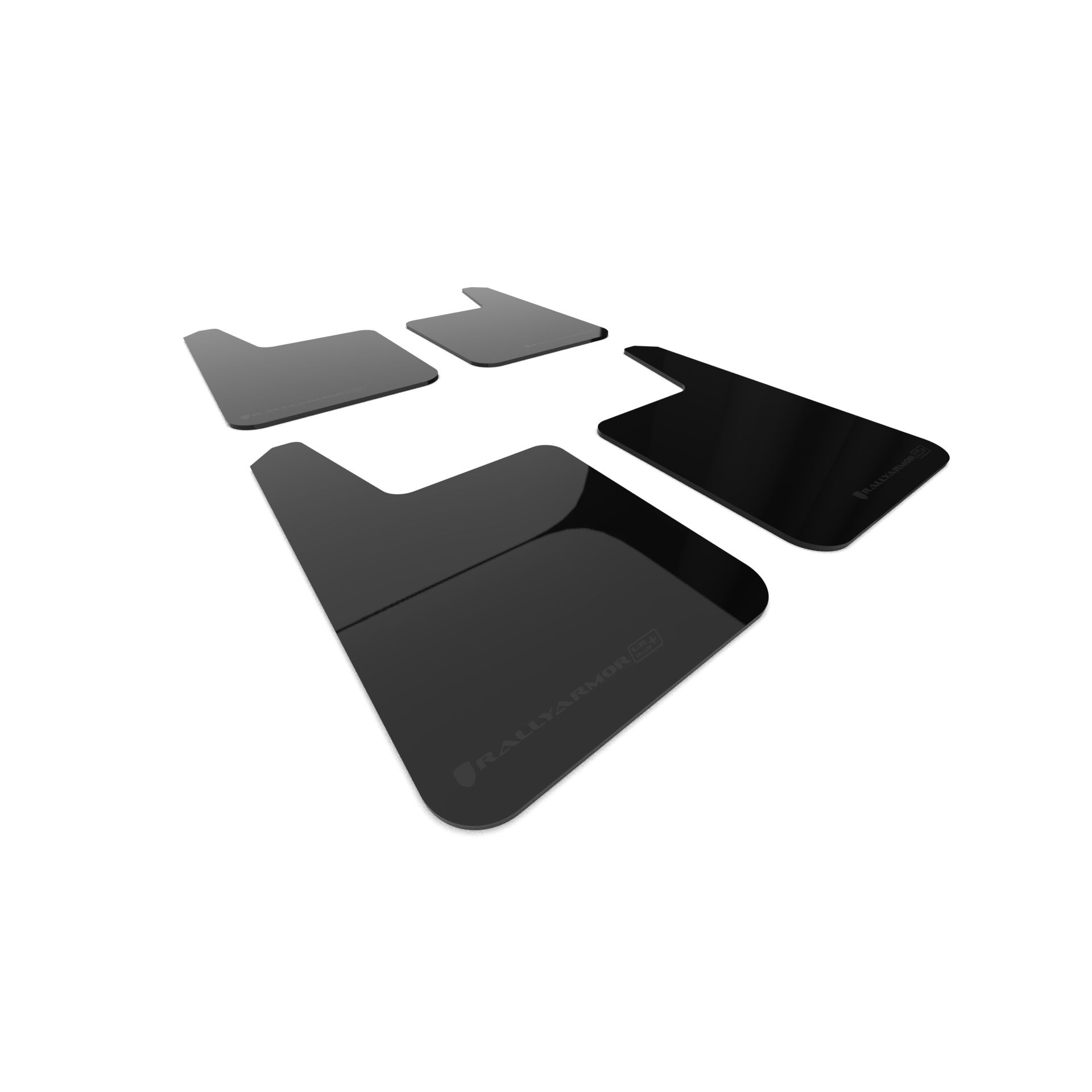 Rally Armor MF20-URP-BLK-MBK - Universal - Black Mud Flap/Metallic Black Logo