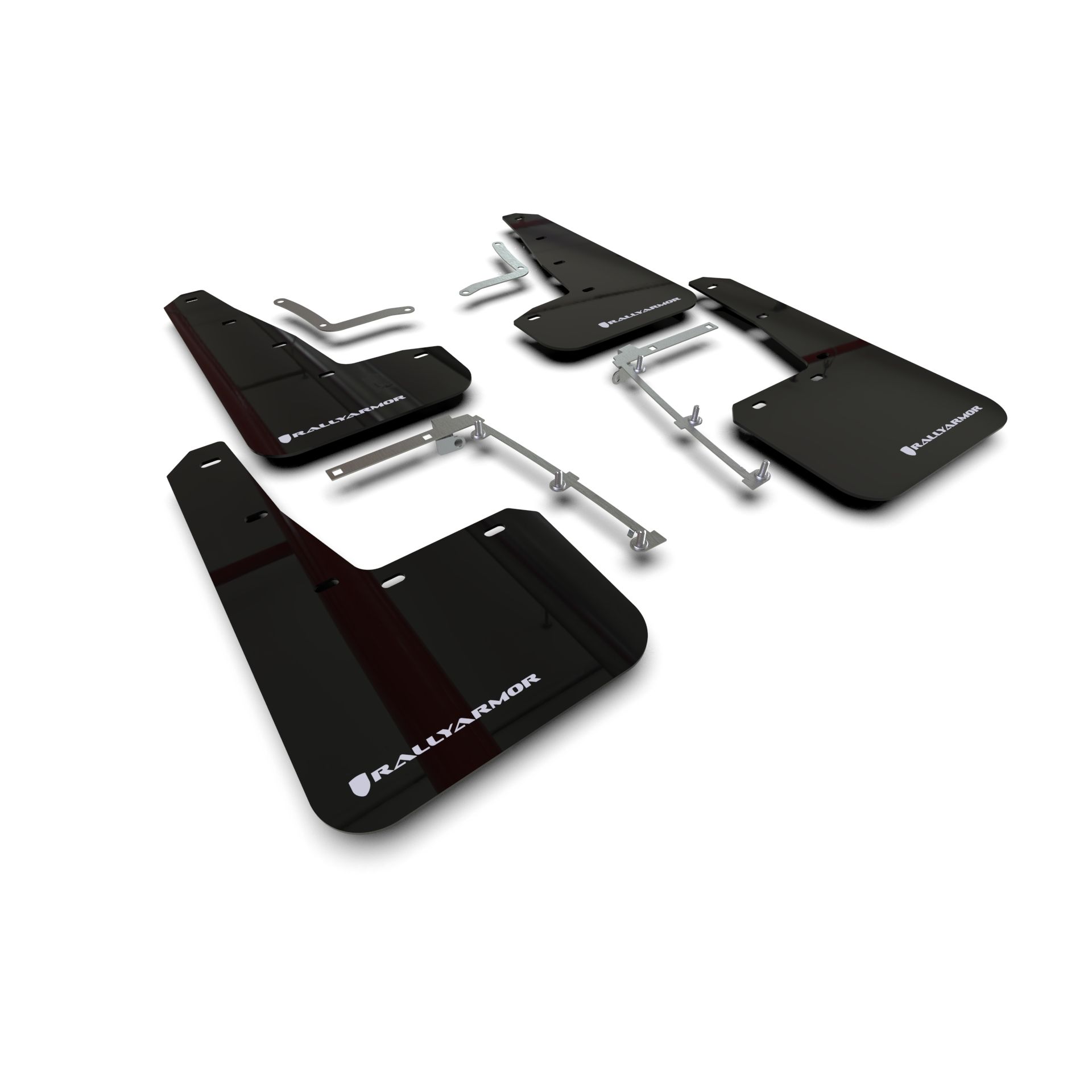 Rally Armor MF74-UR-BLK/WH - 2020-25 Toyota GR Yaris Hatch - Black Mud Flap/White Logo